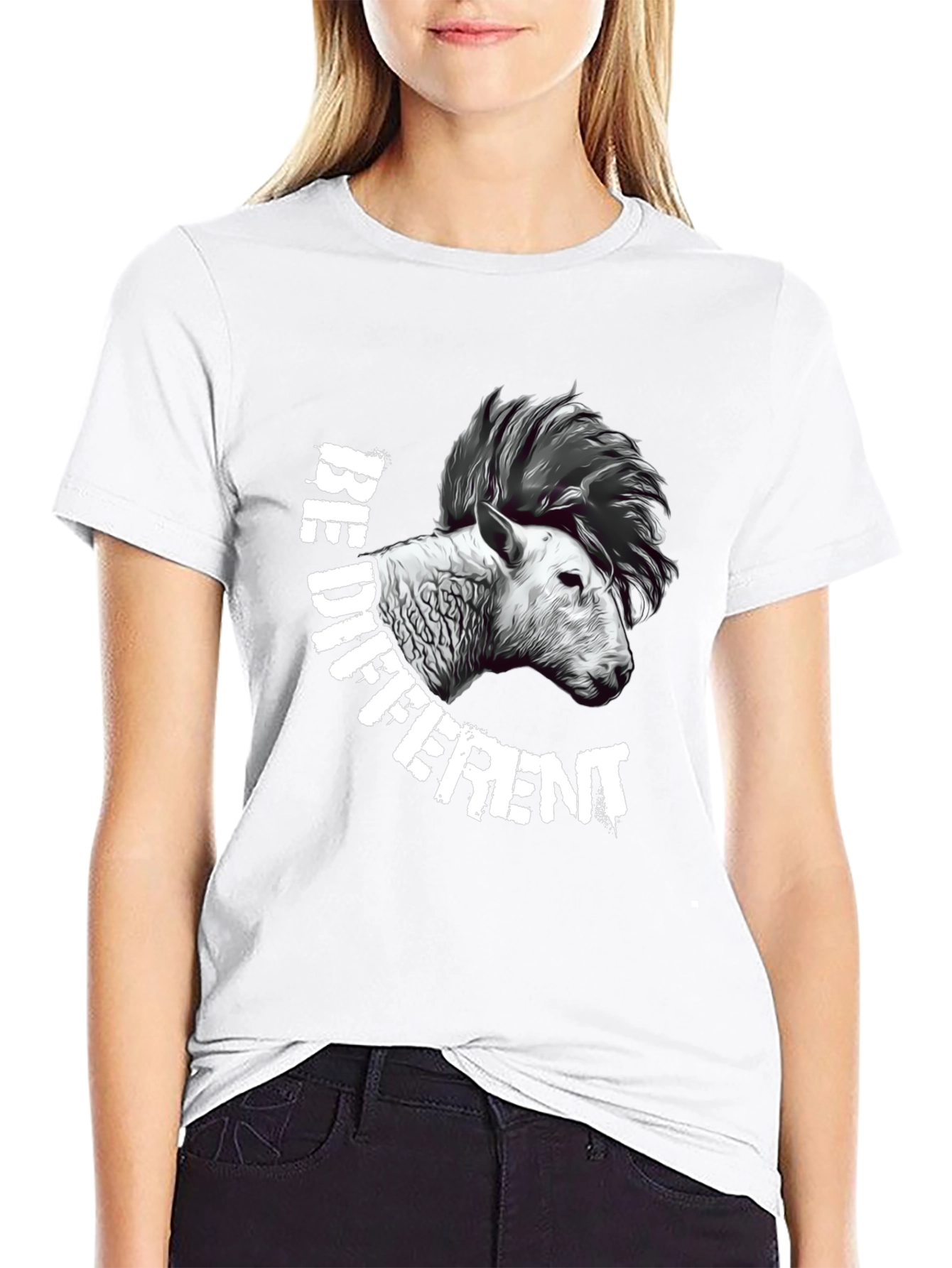Be Different Sheep Punk T-Shirt