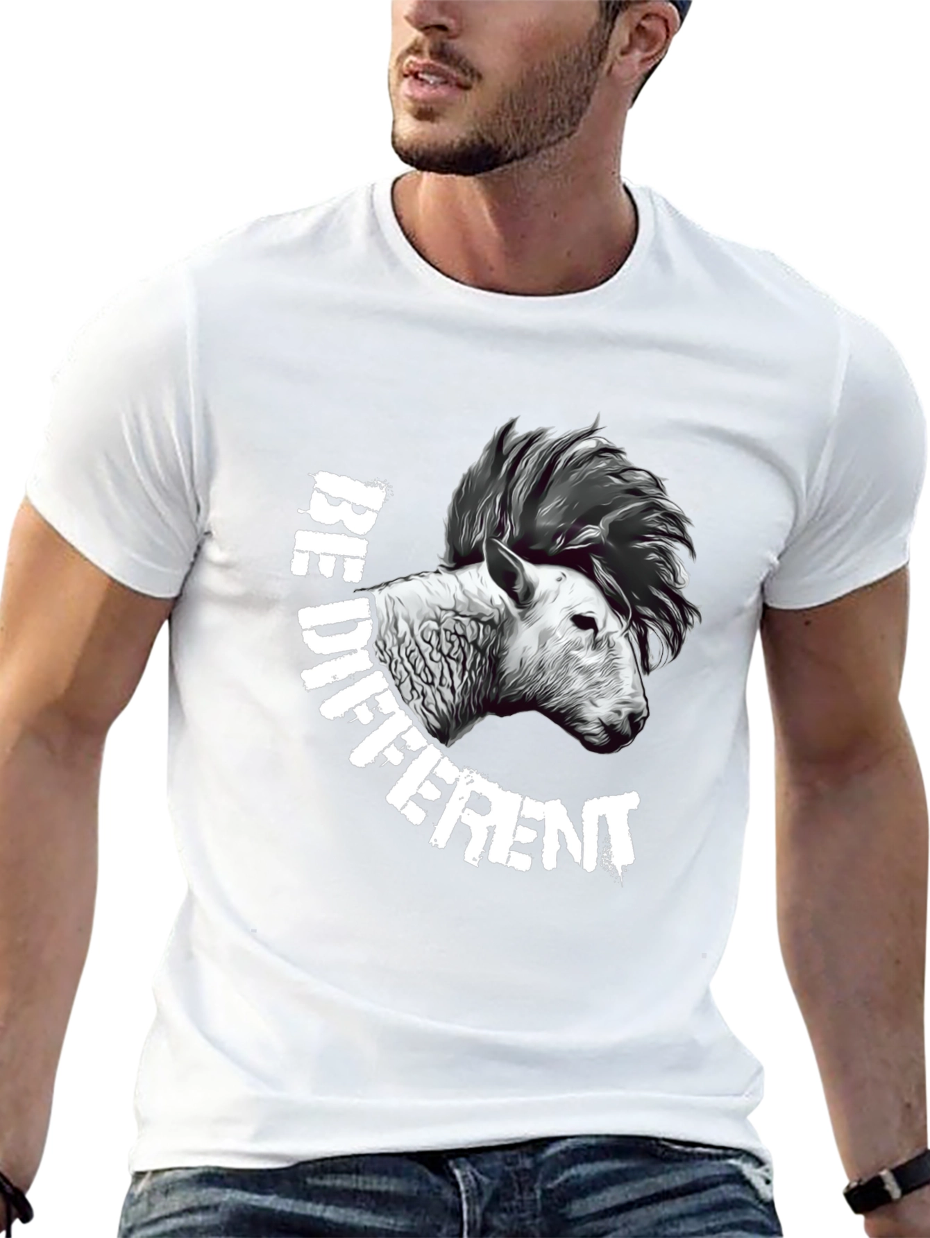 Be Different Sheep Punk T-Shirt