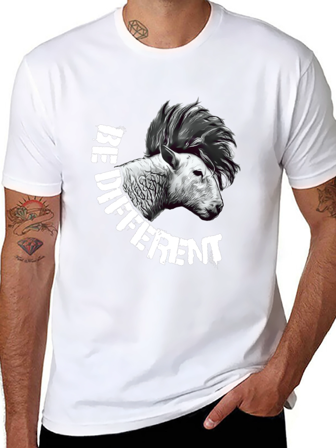 Be Different Sheep Punk T-Shirt