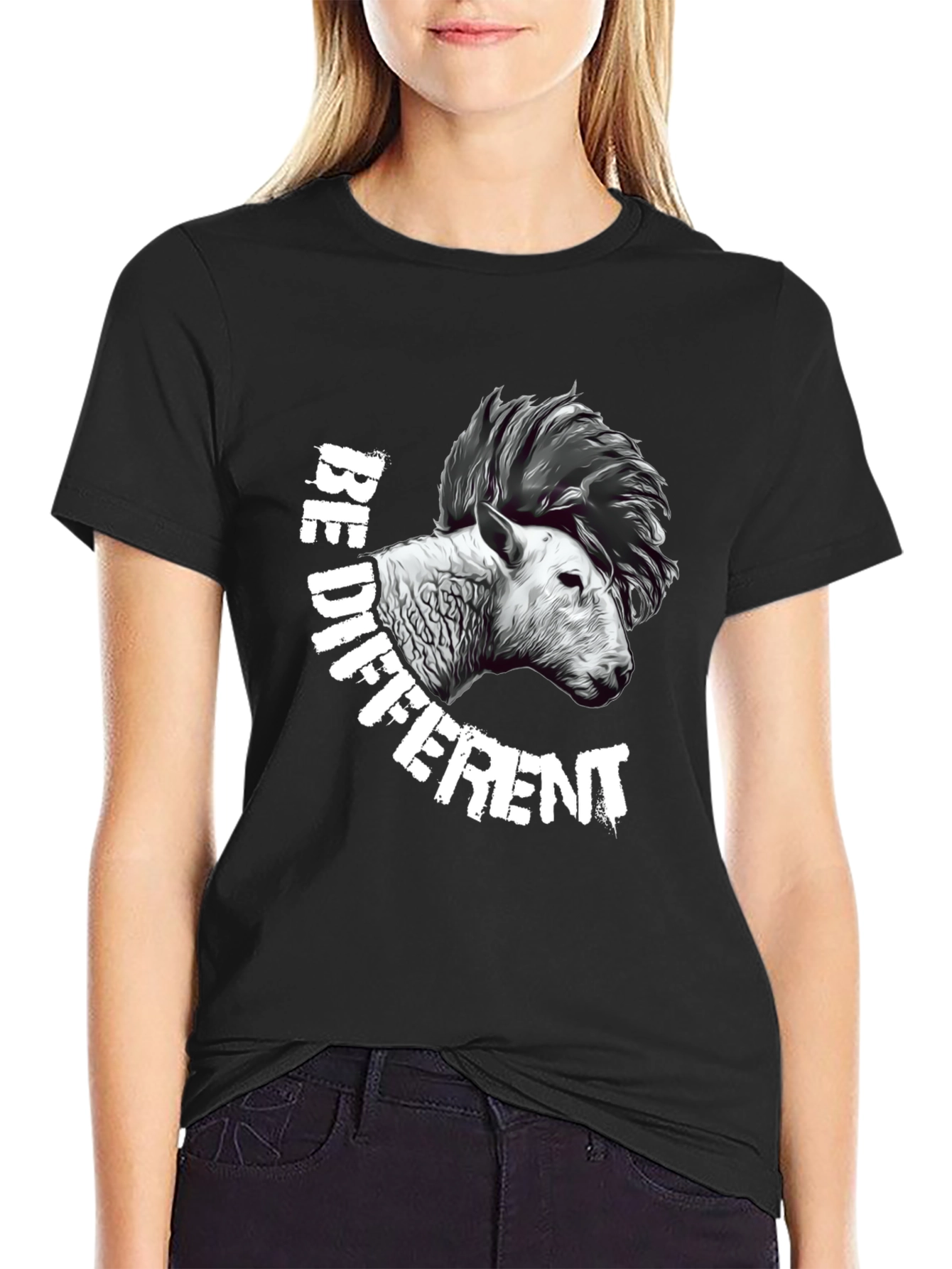 Be Different Sheep Punk T-Shirt