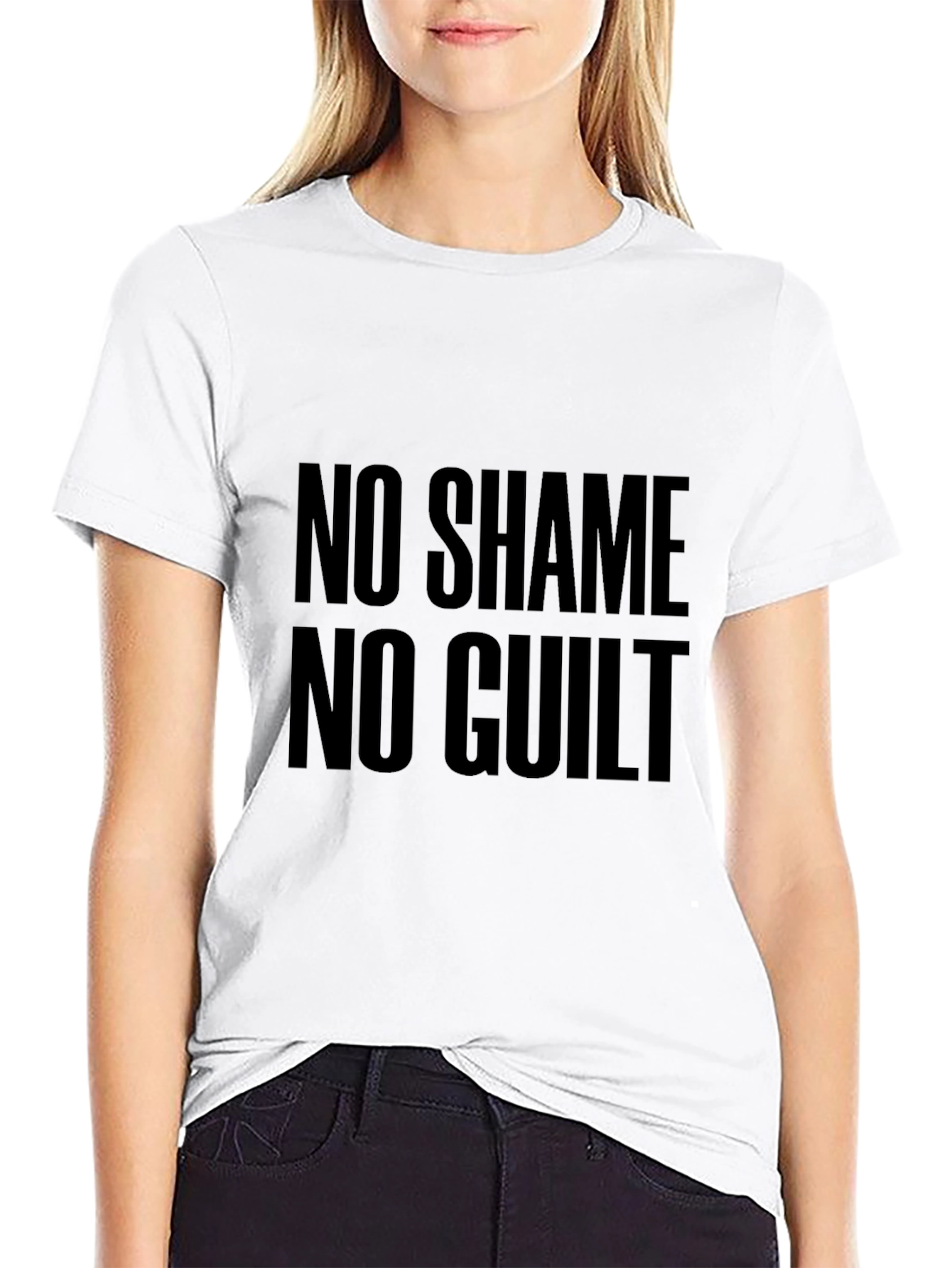 No Shame No Guilt Black Graphic Tee