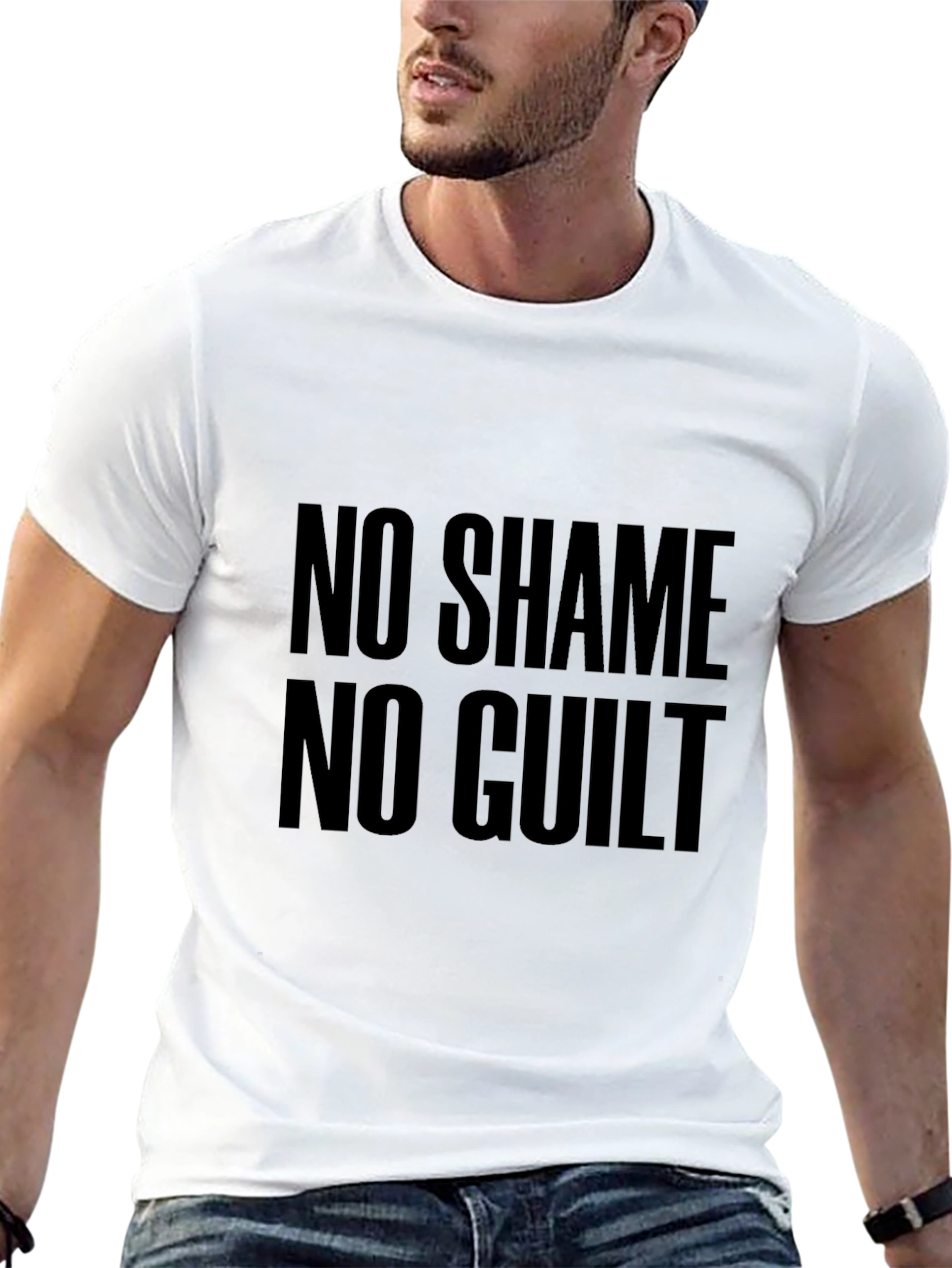 No Shame No Guilt Black Graphic Tee