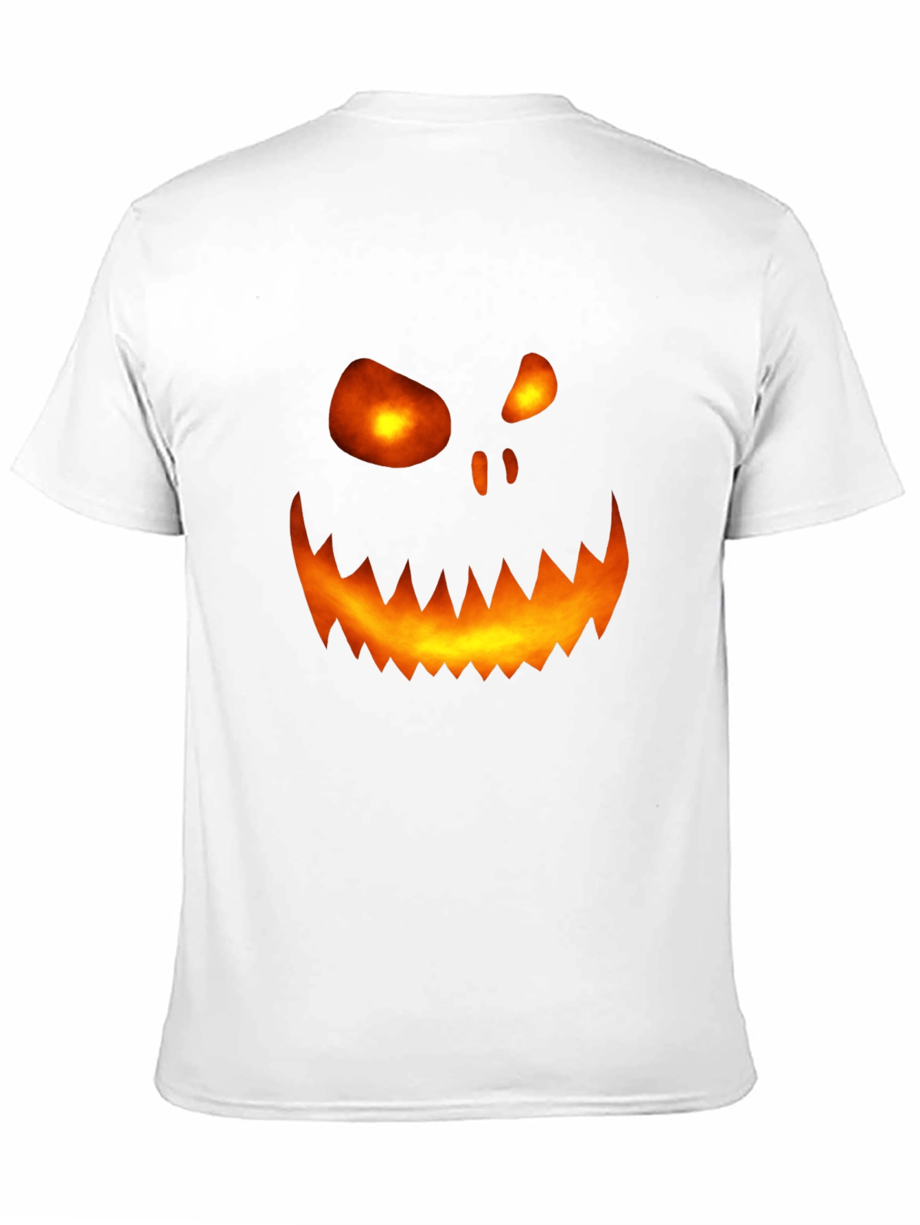 Halloween Pumpkin Face Graphic Tee - Mens Black T-Shirt