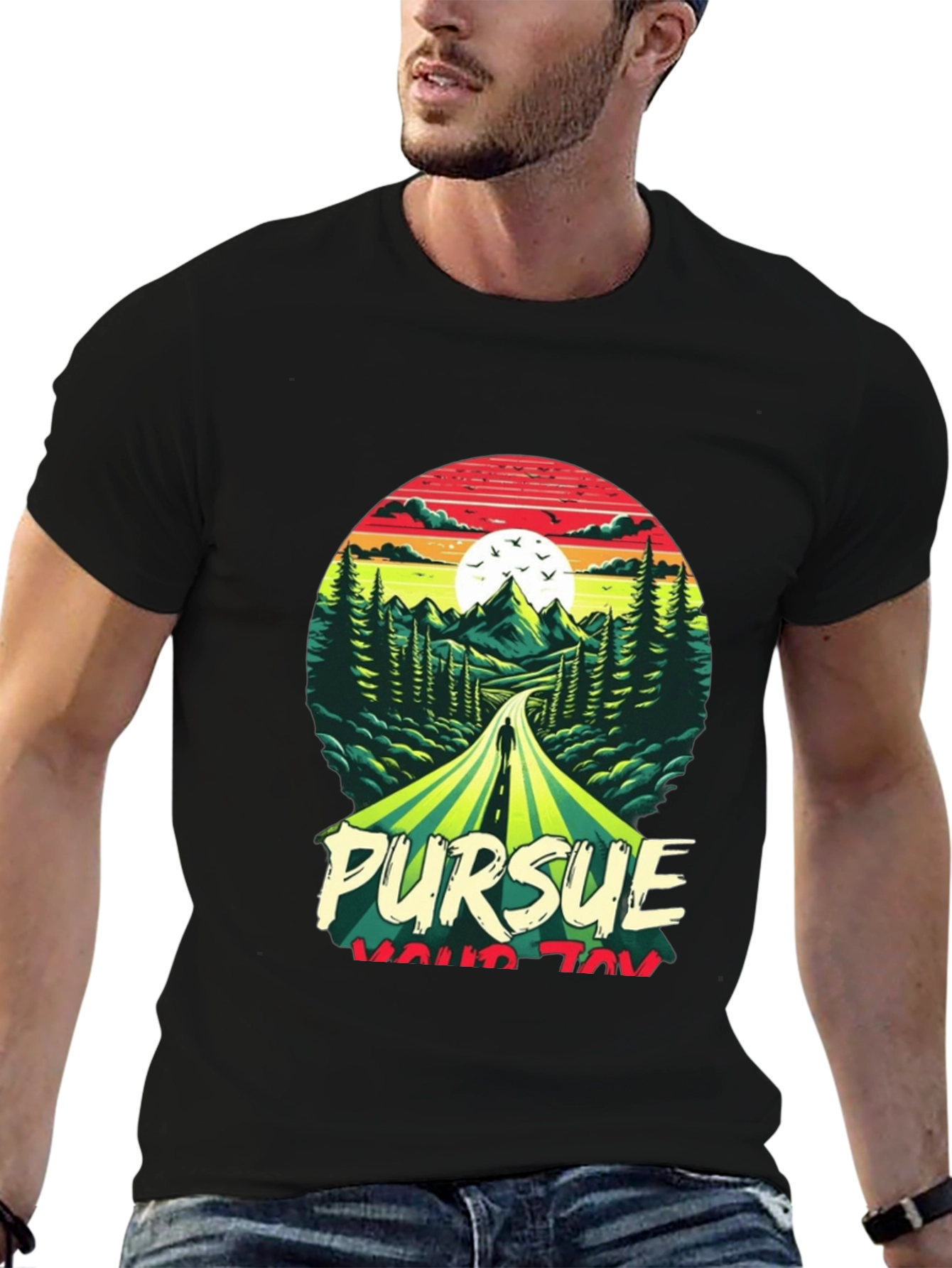 Pursue Your Joy Graphic Tee - Nature Adventure T-Shirt