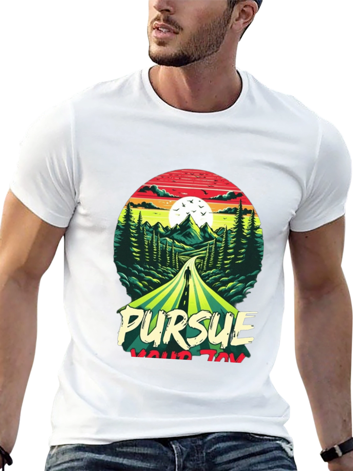 Pursue Your Joy Graphic Tee - Nature Adventure T-Shirt