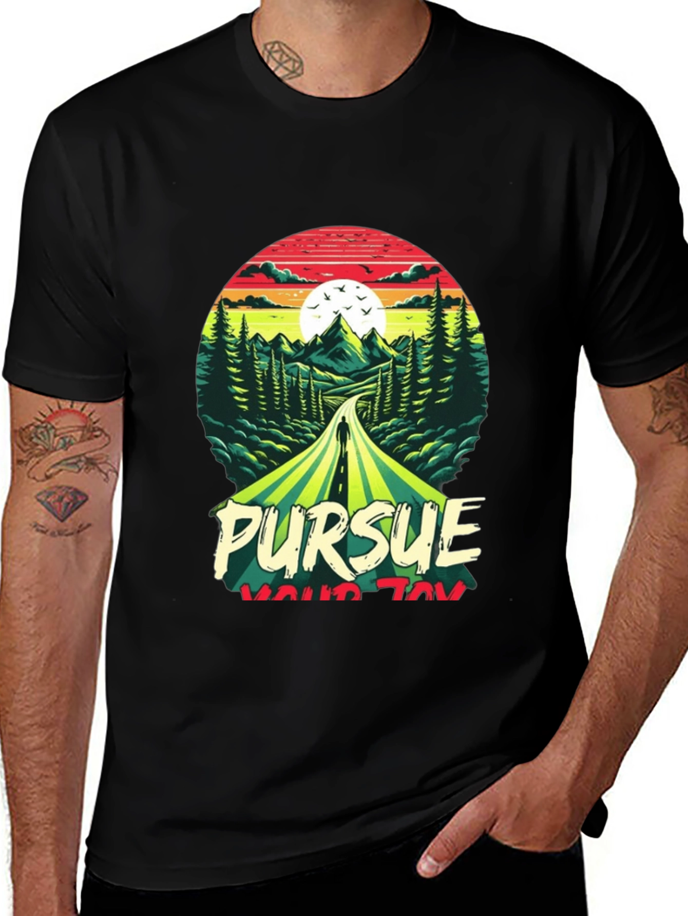 Pursue Your Joy Graphic Tee - Nature Adventure T-Shirt