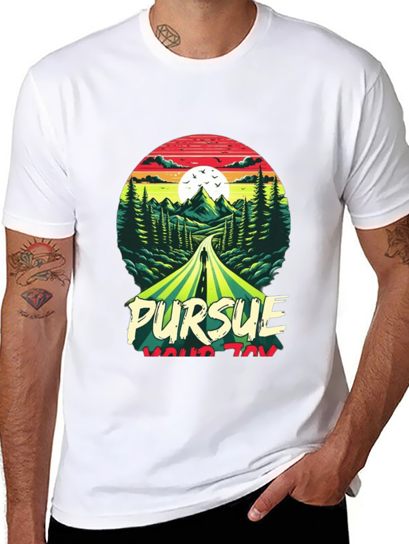 Pursue Your Joy Graphic Tee - Nature Adventure T-Shirt