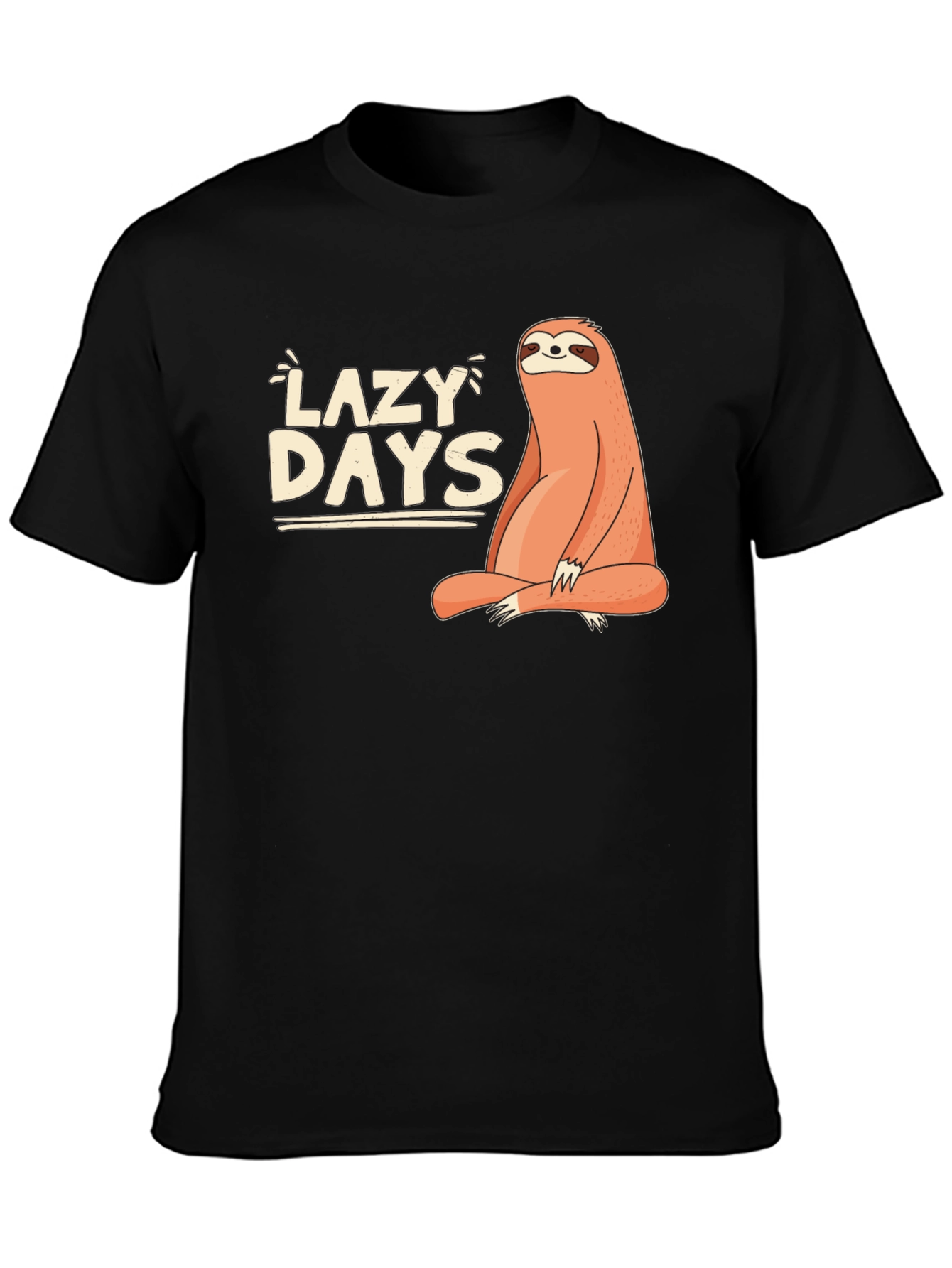 Lazy Days Sloth Graphic Tee - Relaxed Fit