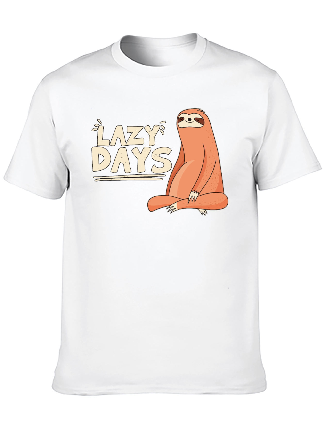 Lazy Days Sloth Graphic Tee - Relaxed Fit