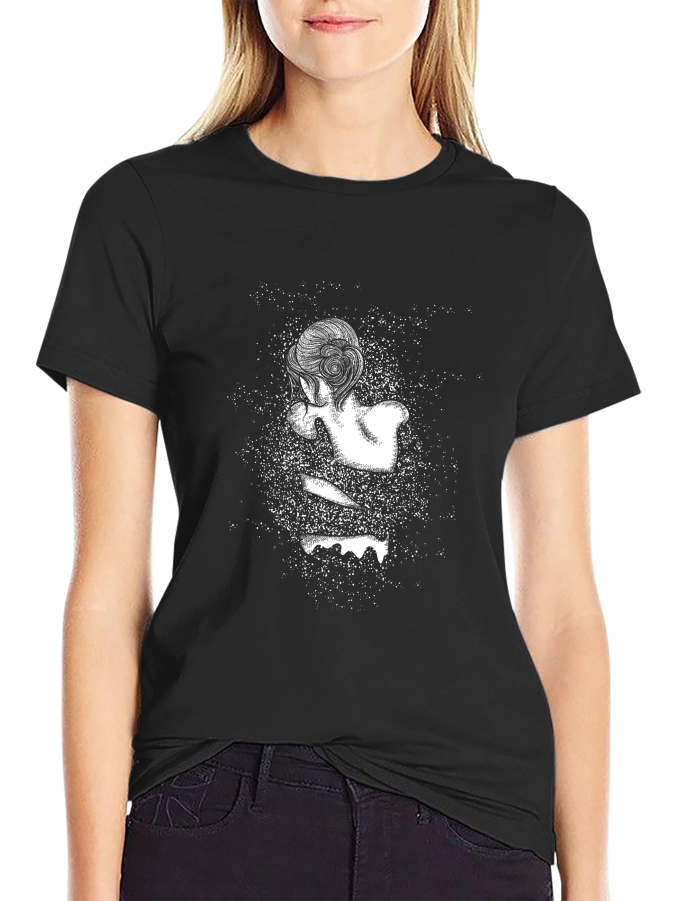 Graphic Print Black T-Shirt