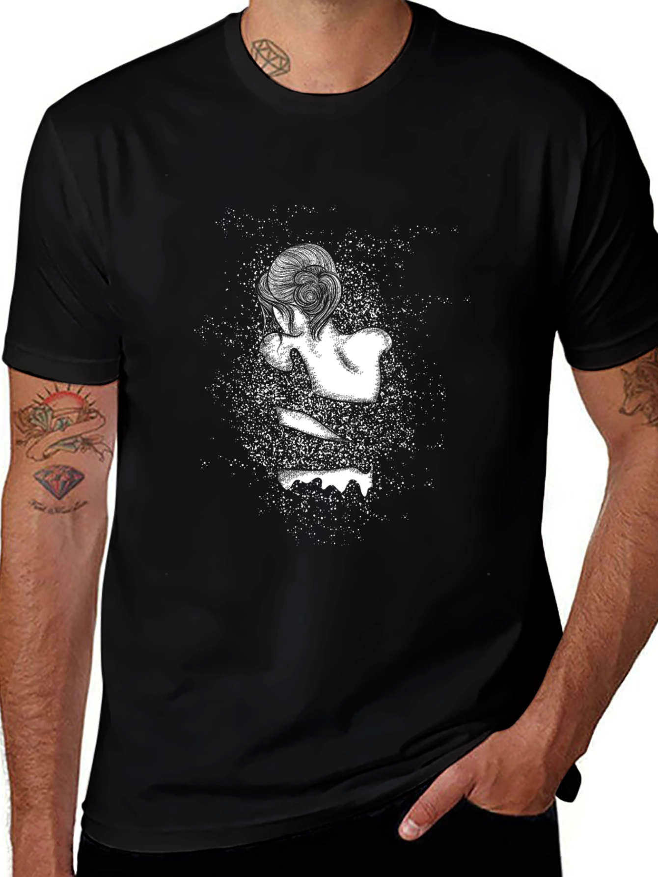 Graphic Print Black T-Shirt