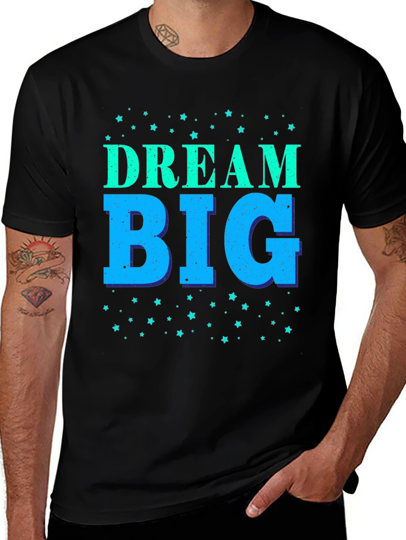 Dream Big Black Graphic Tee