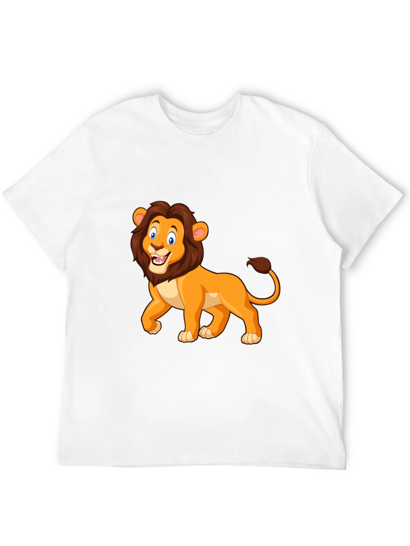 Lion Graphic Tee - Black Cotton T-Shirt