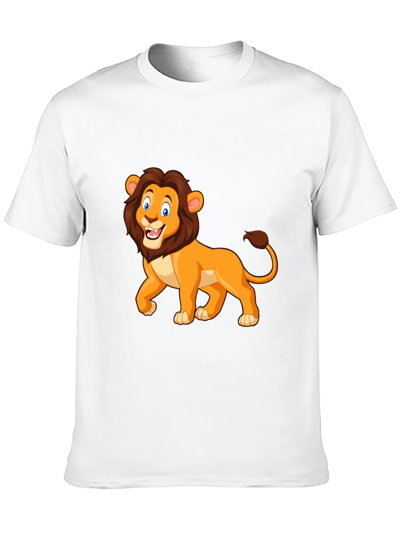 Lion Graphic Tee - Black Cotton T-Shirt