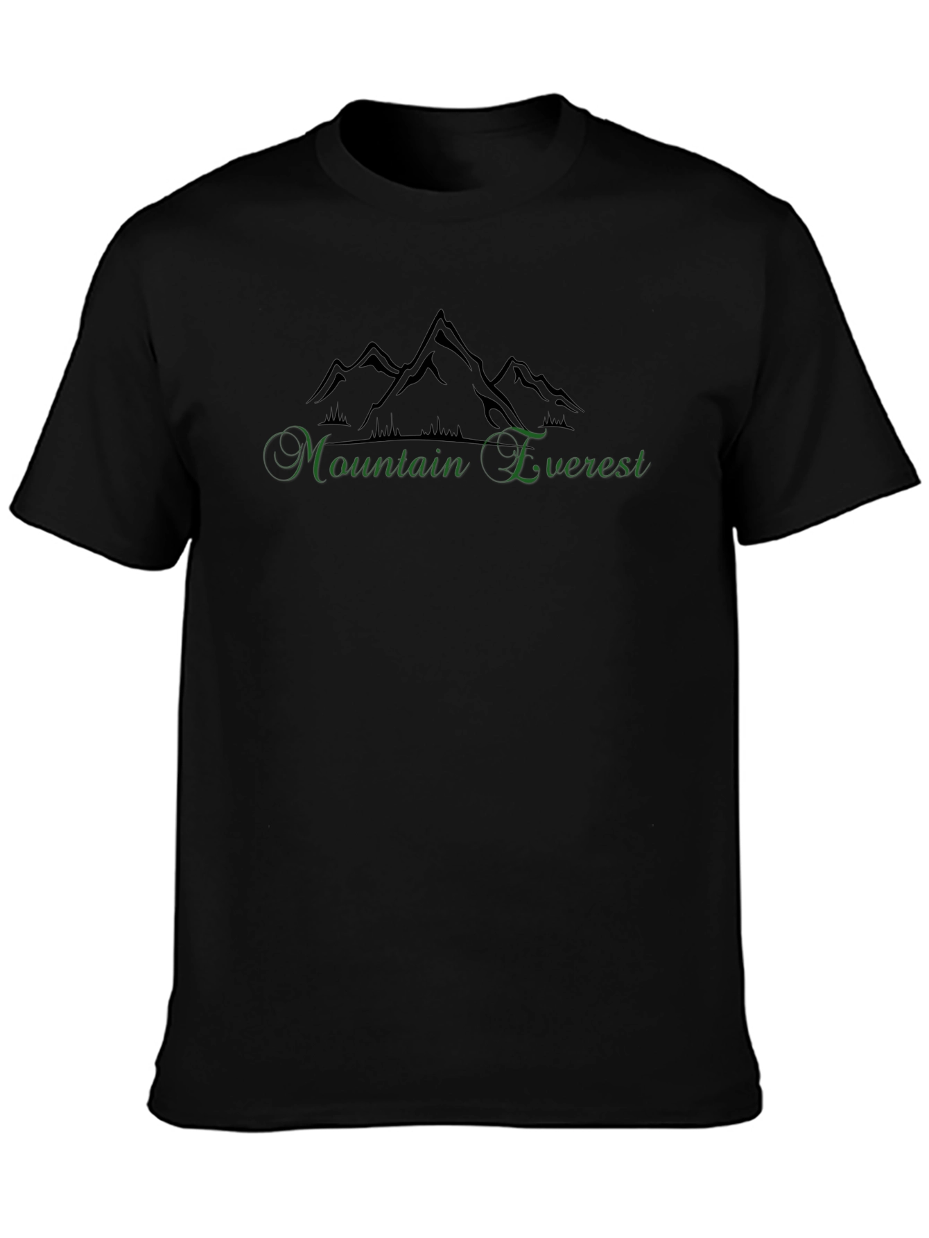 Mountain Everest Graphic Black T-Shirt