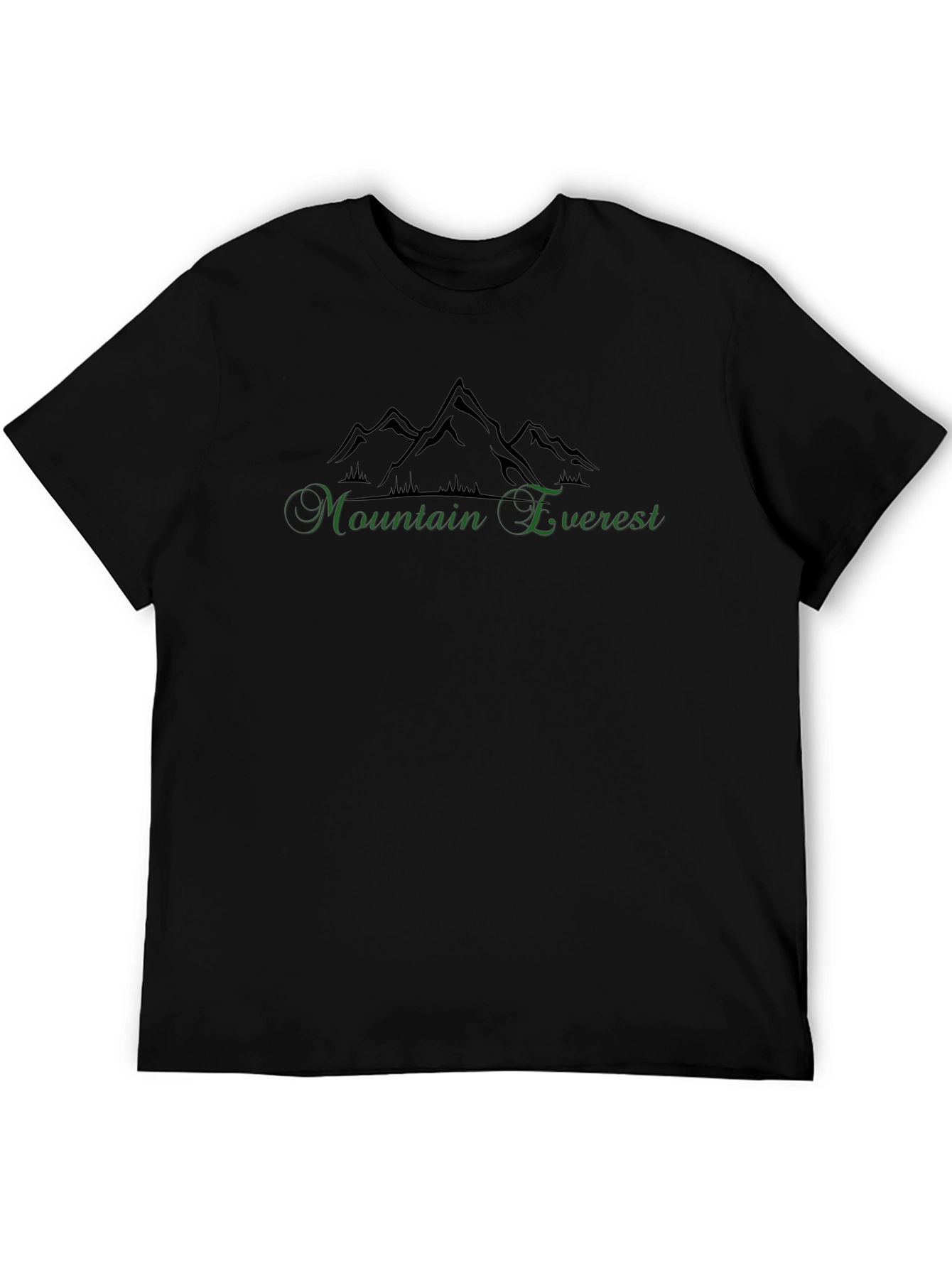 Mountain Everest Graphic Black T-Shirt