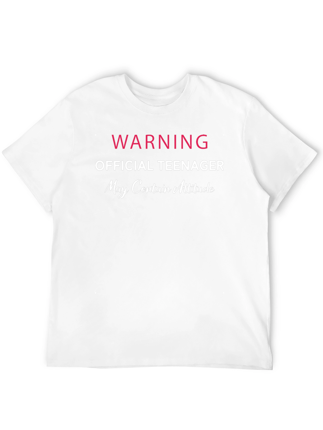 Official Teenager Warning T-Shirt - Funny Teen Attitude Tee