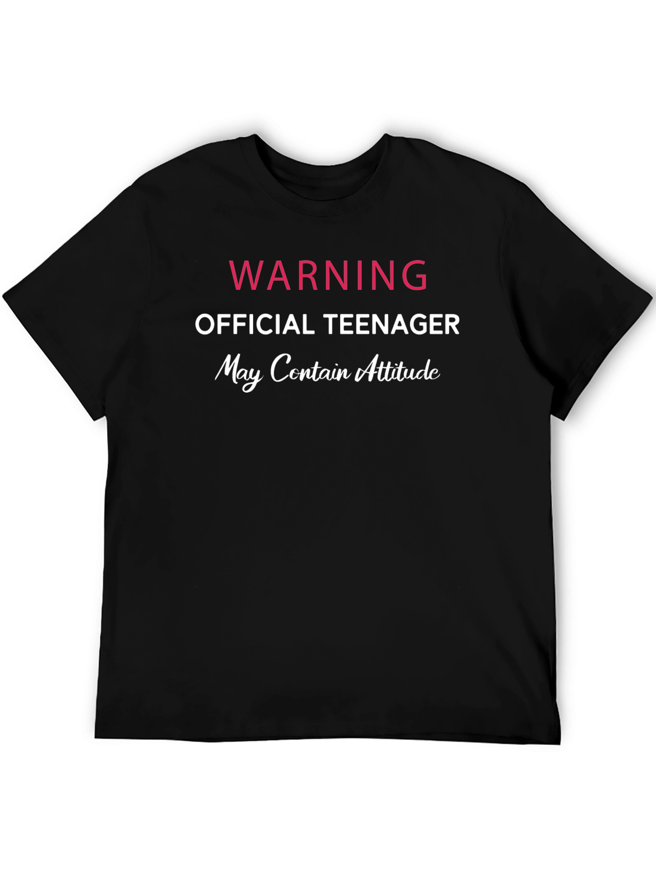Official Teenager Warning T-Shirt - Funny Teen Attitude Tee