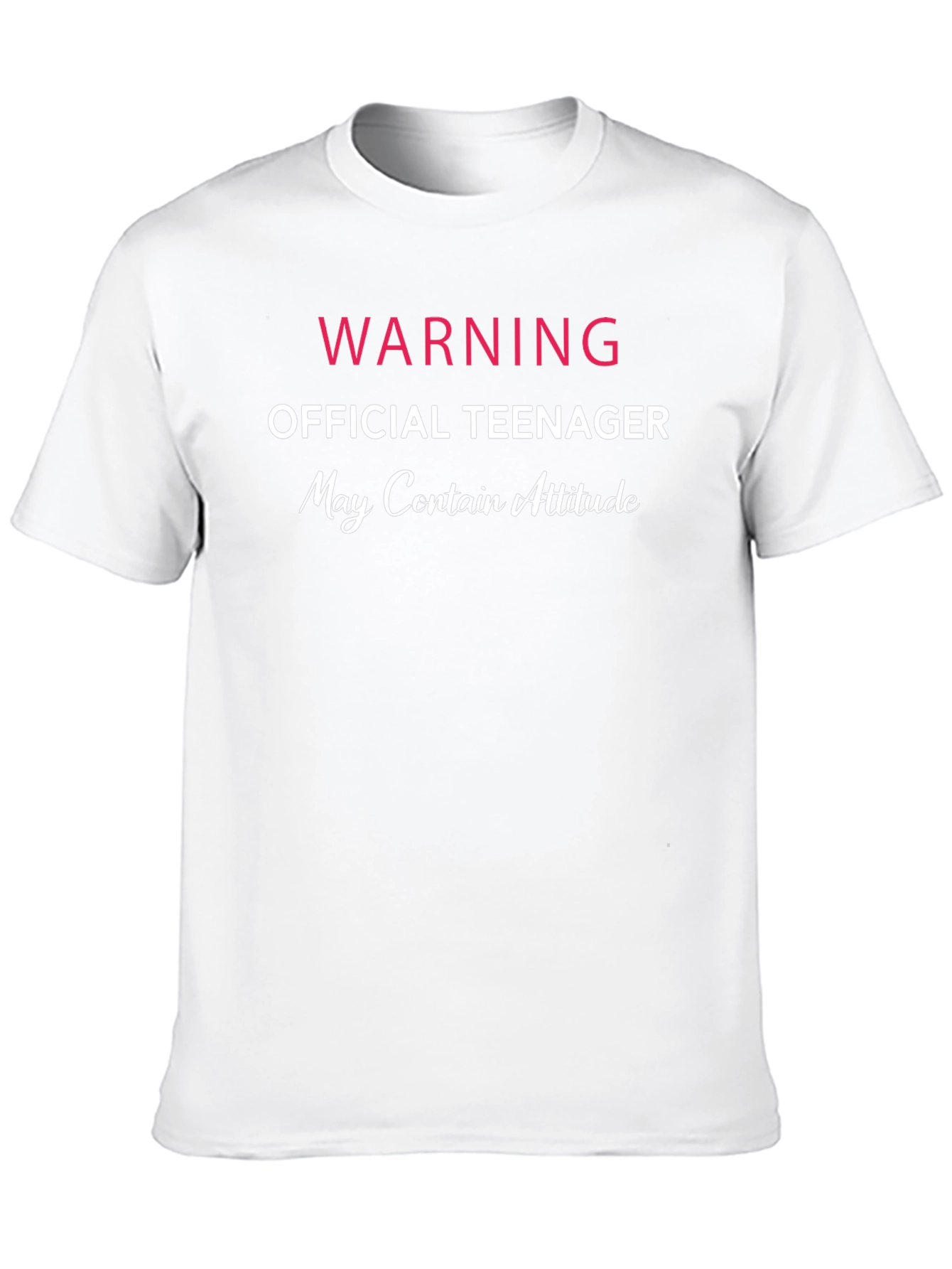 Official Teenager Warning T-Shirt - Funny Teen Attitude Tee