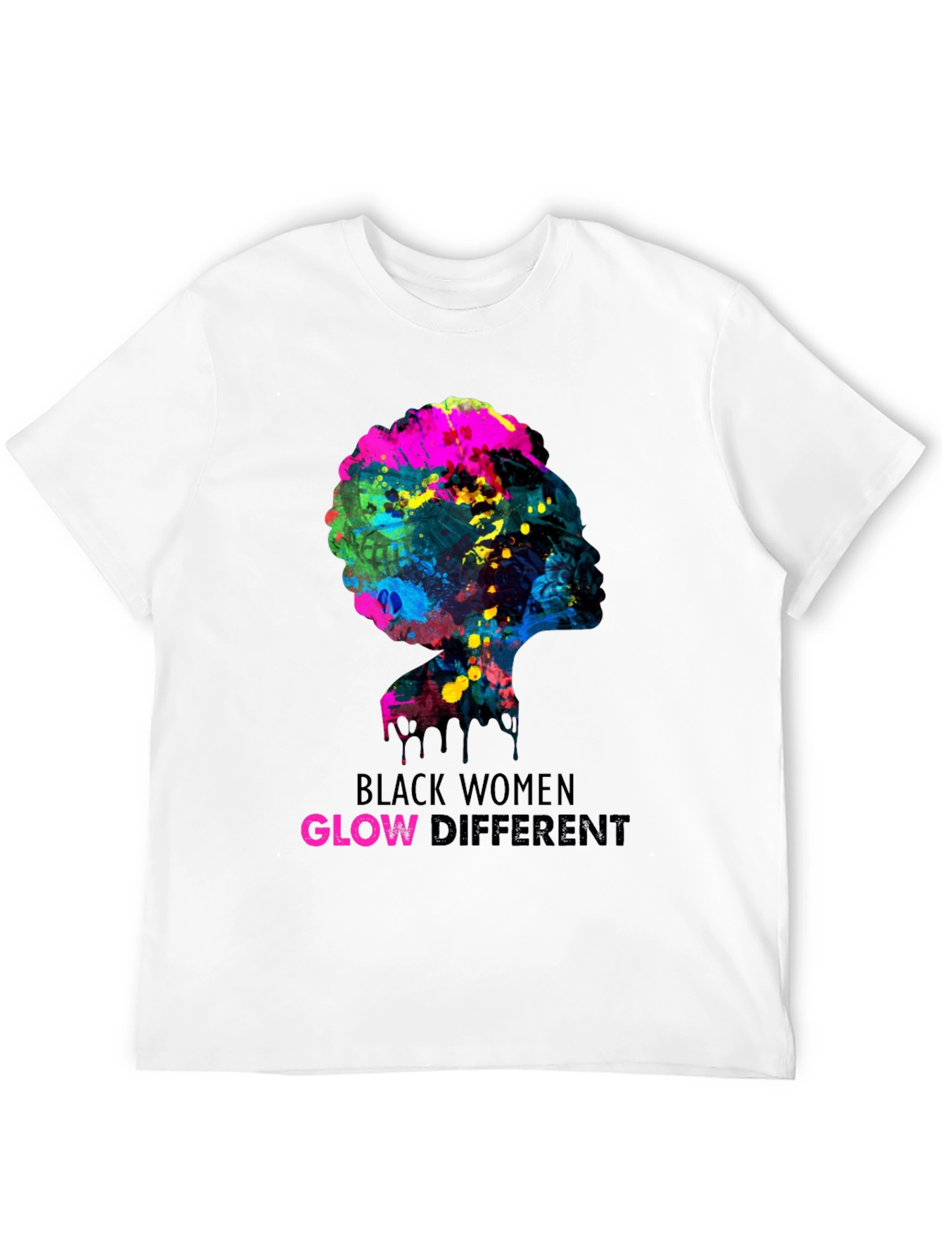 Black Women Glow Different Graphic Tee