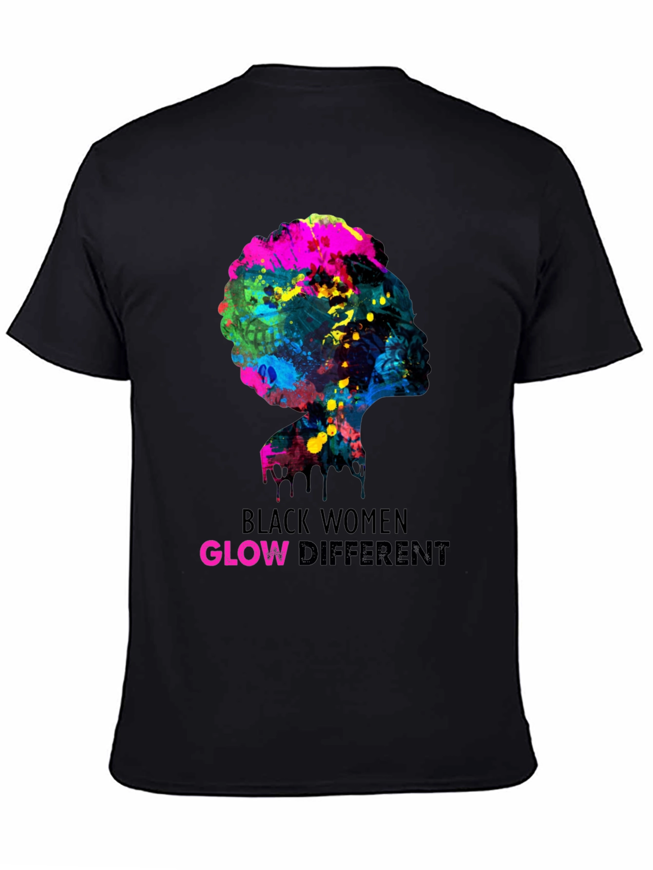 Black Women Glow Different Graphic Tee