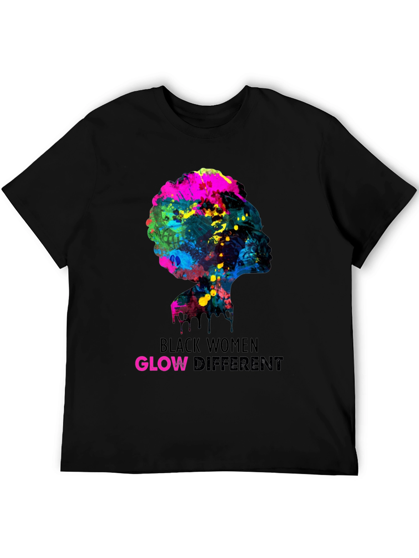 Black Women Glow Different Graphic Tee