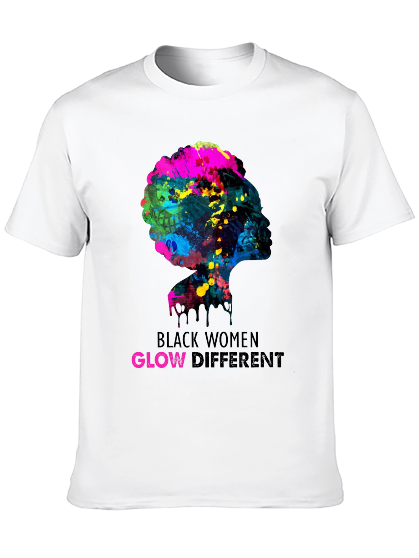 Black Women Glow Different Graphic Tee