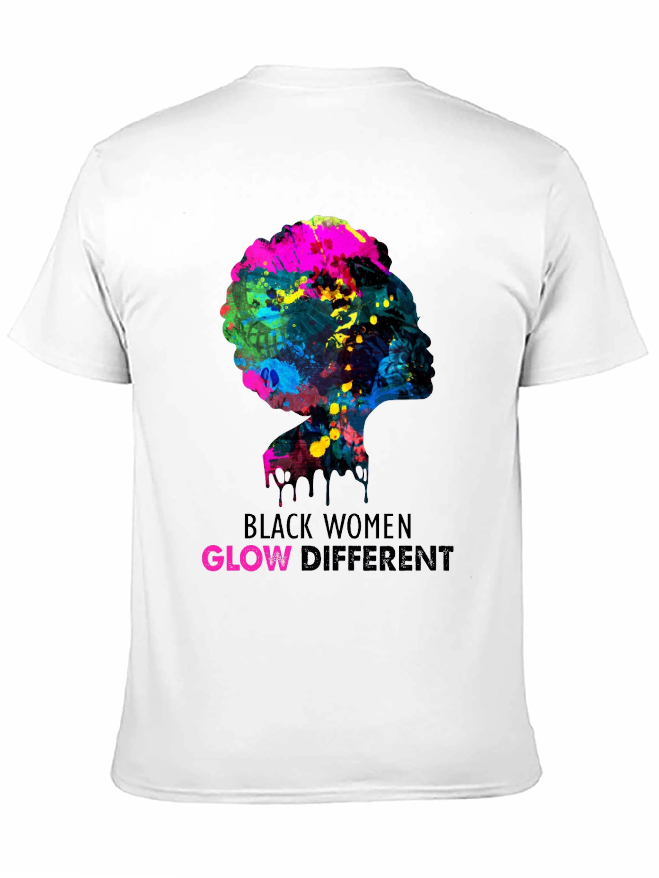 Black Women Glow Different Graphic Tee