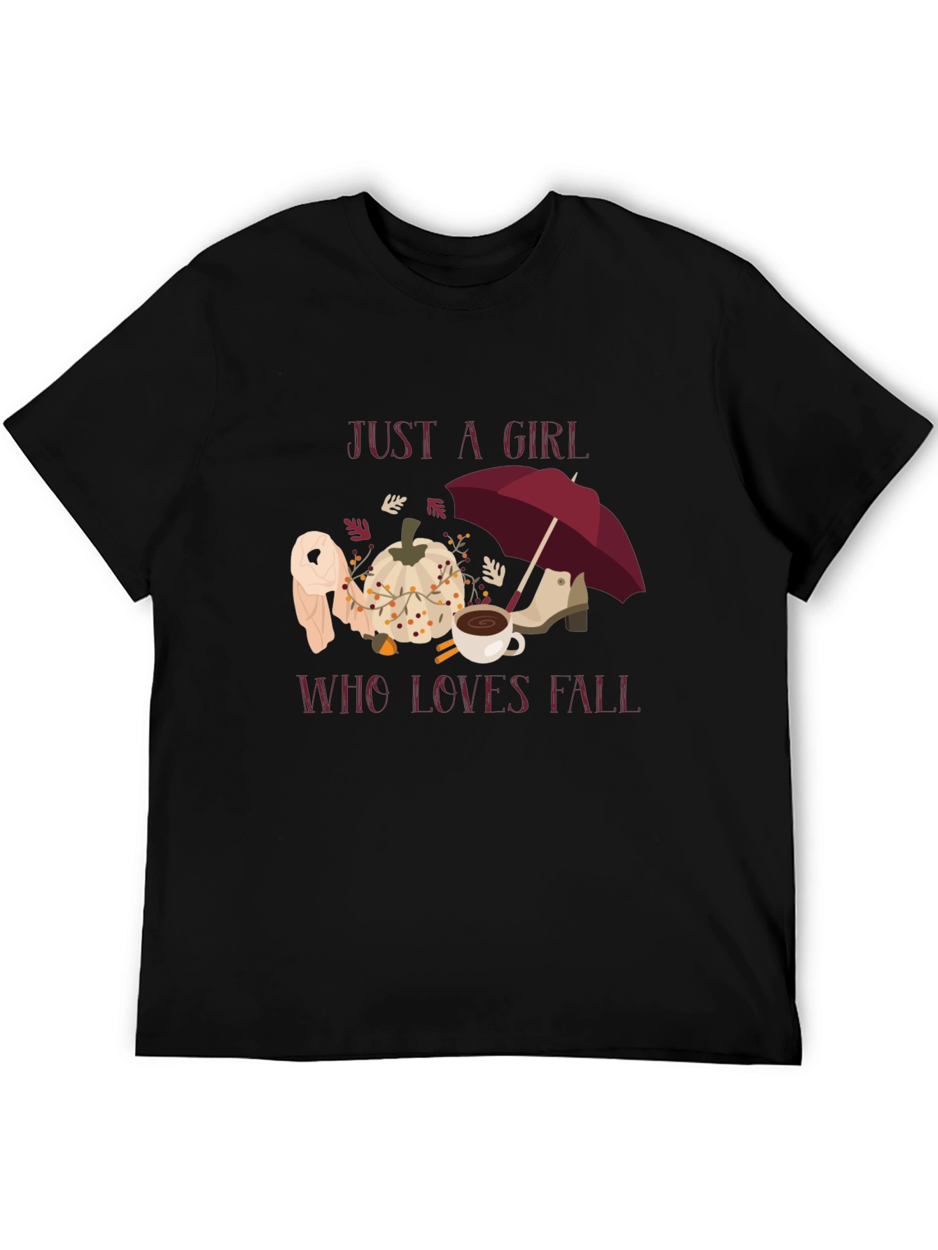 Just A Girl Who Loves Fall T-Shirt Autumn Tee