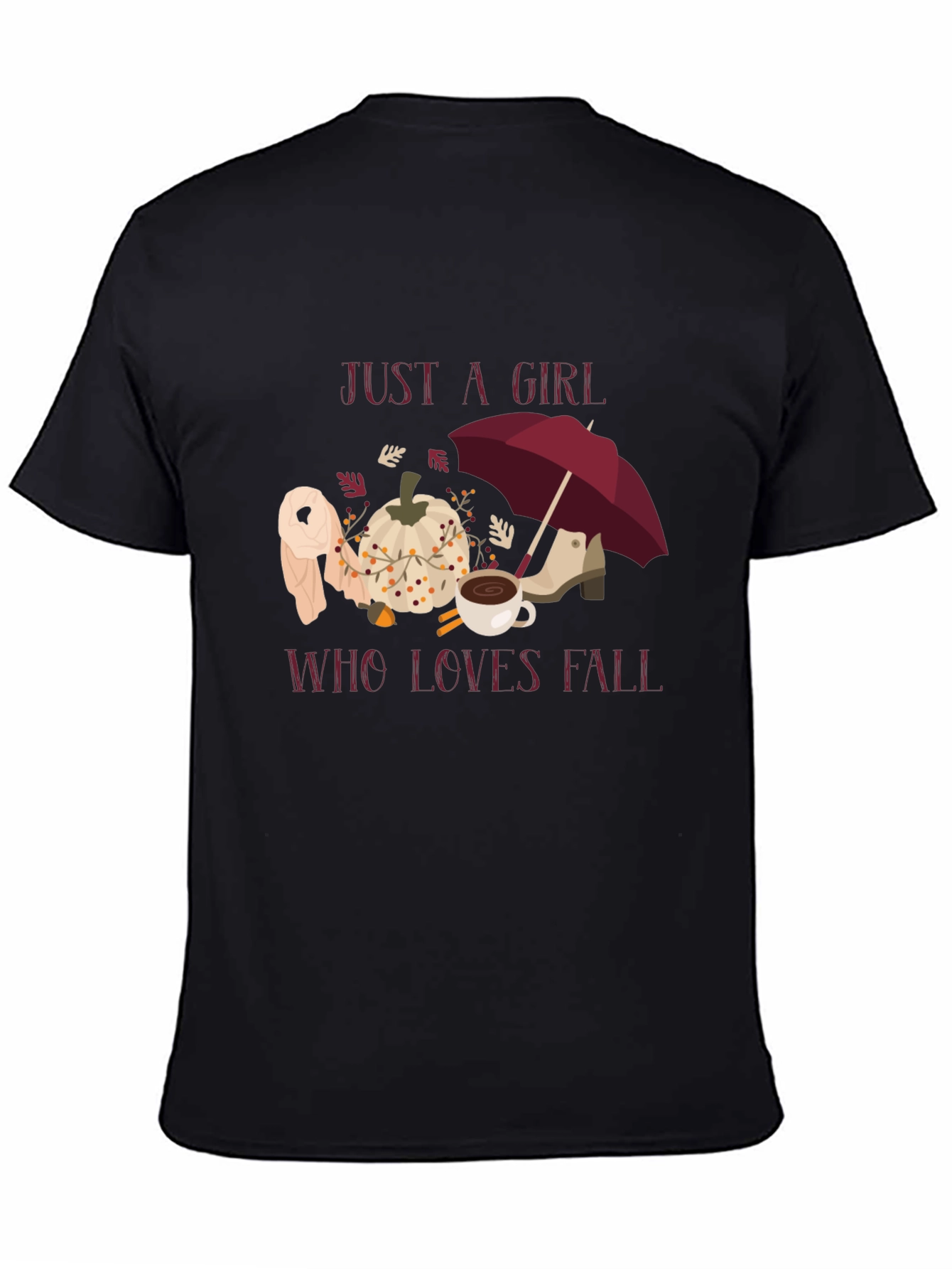 Just A Girl Who Loves Fall T-Shirt Autumn Tee