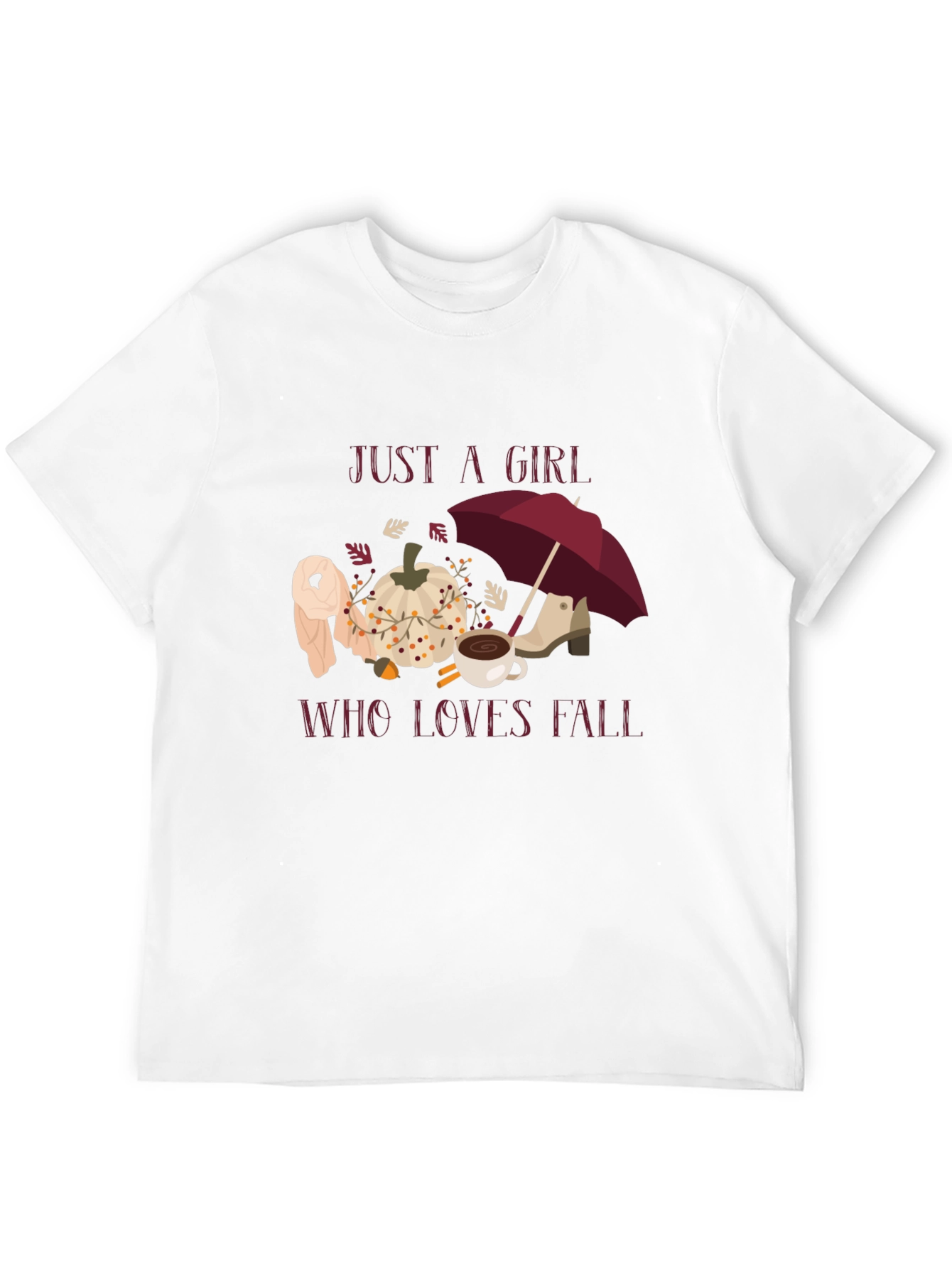 Just A Girl Who Loves Fall T-Shirt Autumn Tee