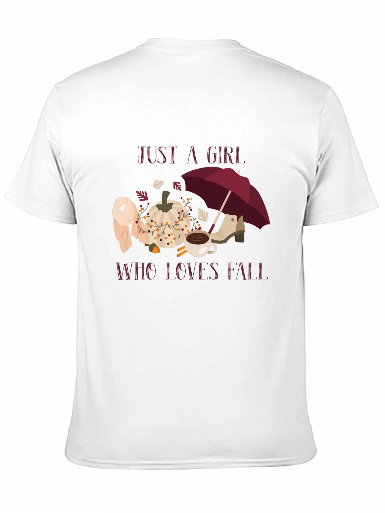 Just A Girl Who Loves Fall T-Shirt Autumn Tee