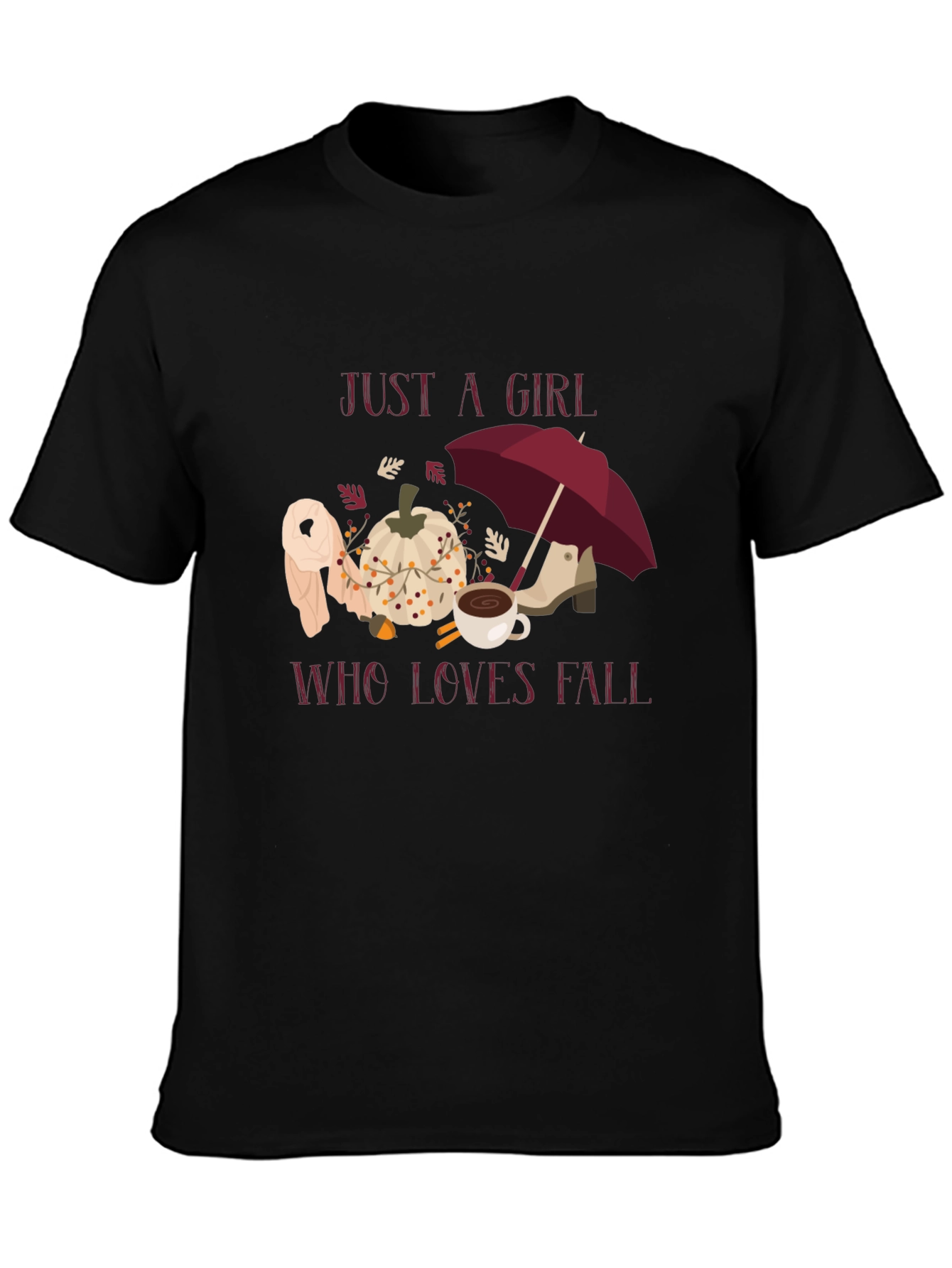 Just A Girl Who Loves Fall T-Shirt Autumn Tee
