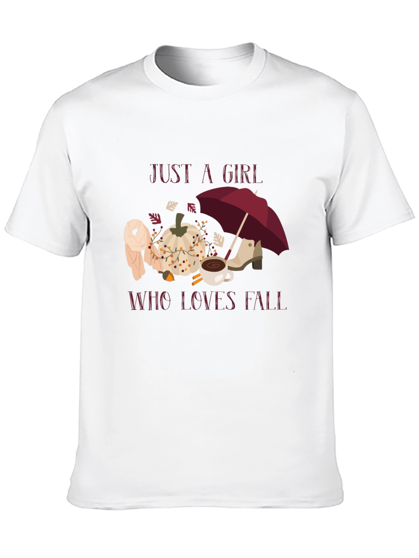 Just A Girl Who Loves Fall T-Shirt Autumn Tee