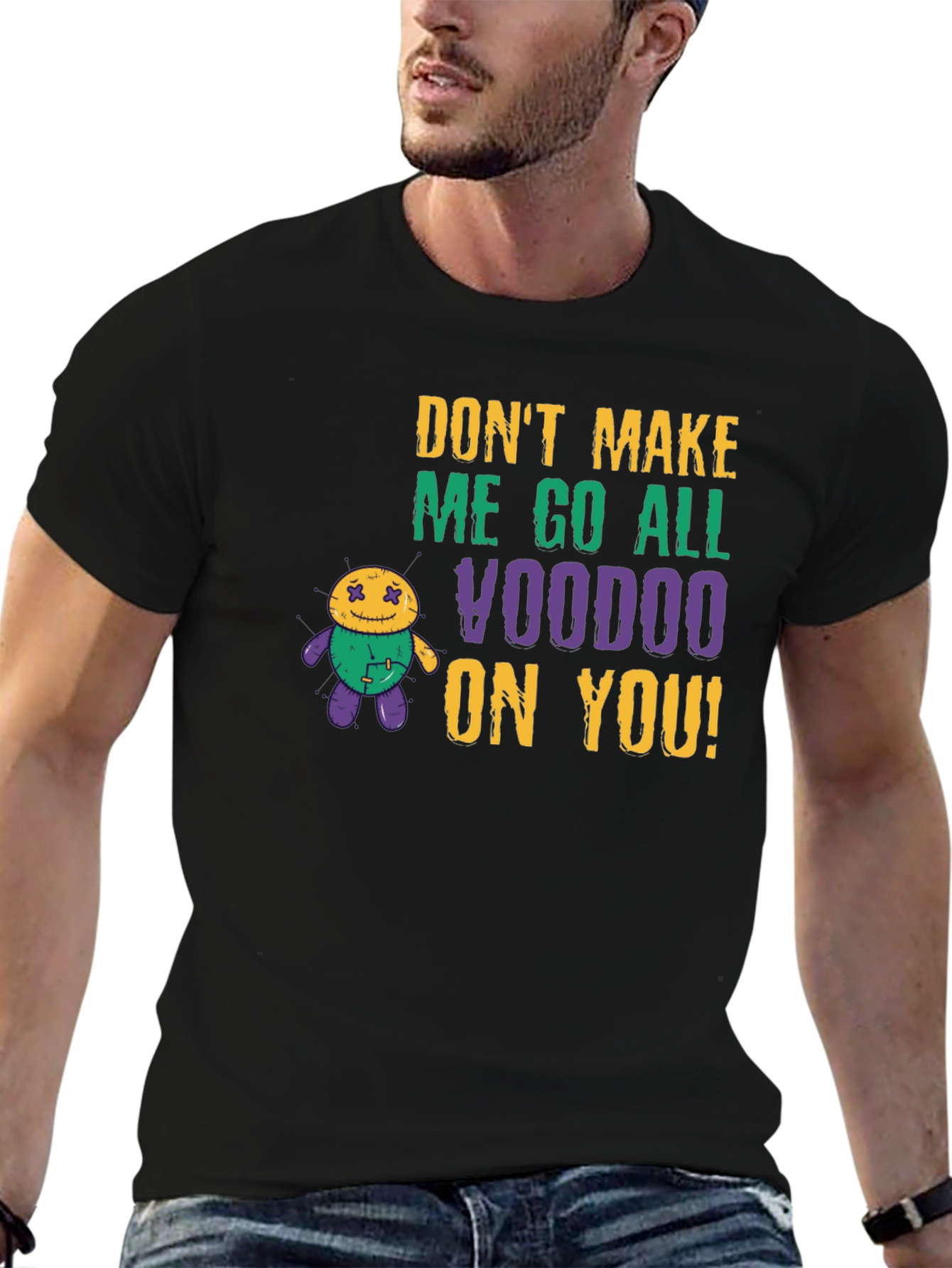 Voodoo Doll Graphic Tee - Black