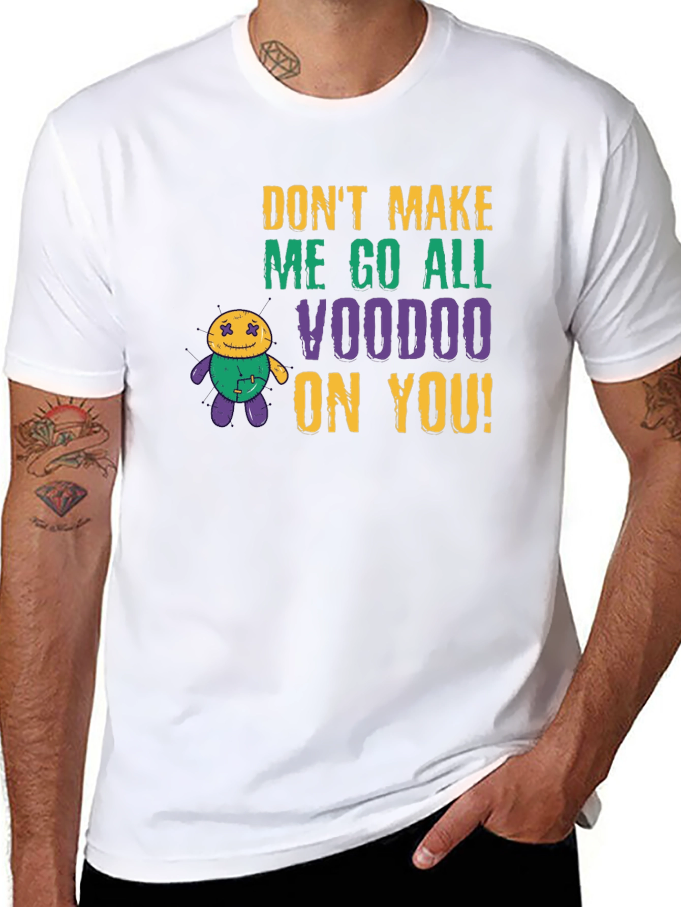 Voodoo Doll Graphic Tee - Black
