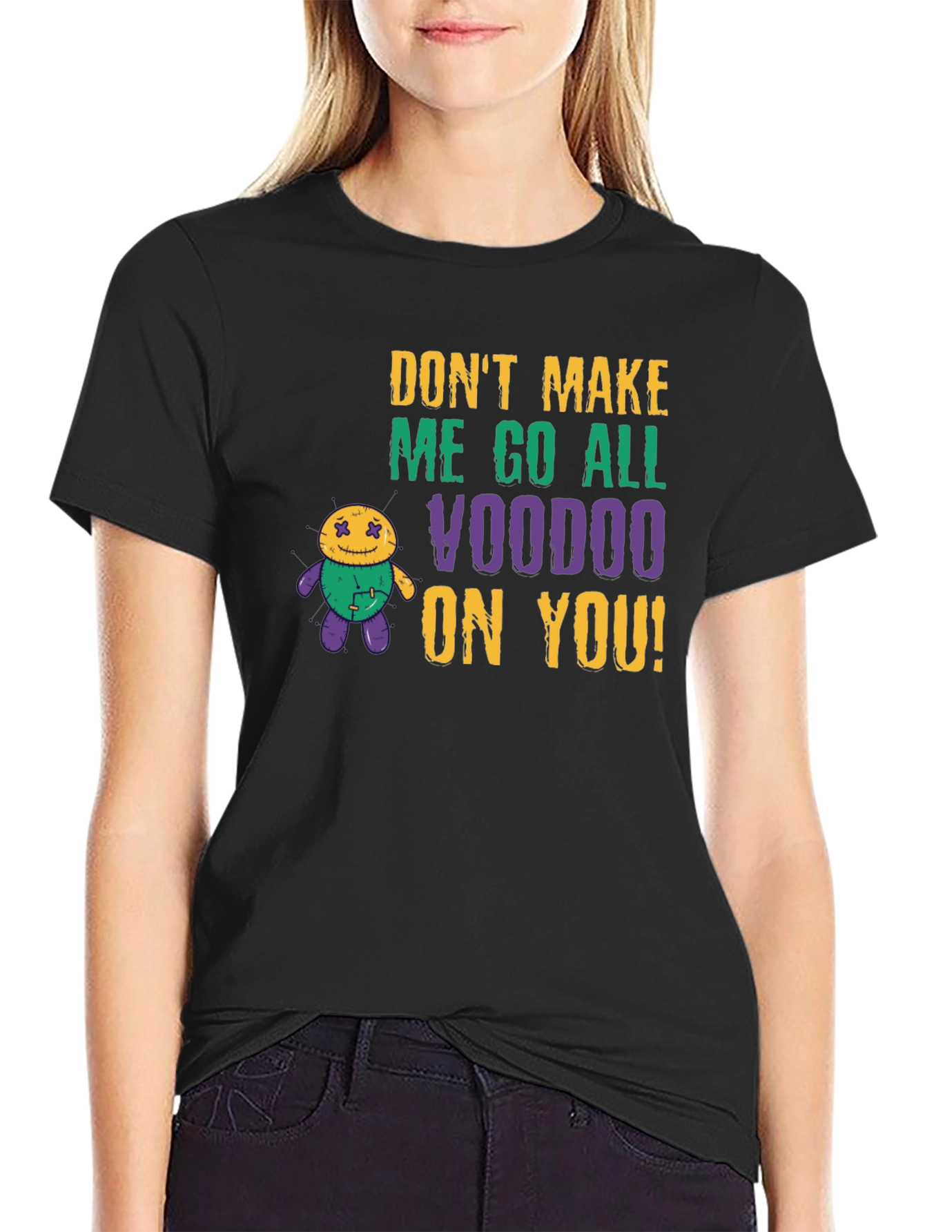 Voodoo Doll Graphic Tee - Black
