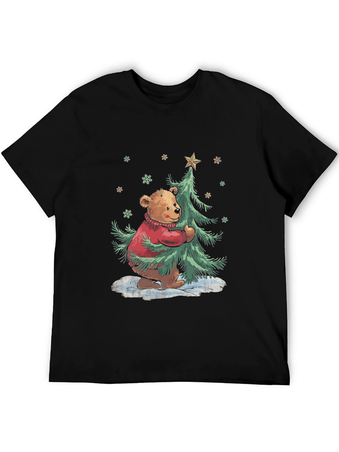 Festive Bear Christmas Tree T-Shirt
