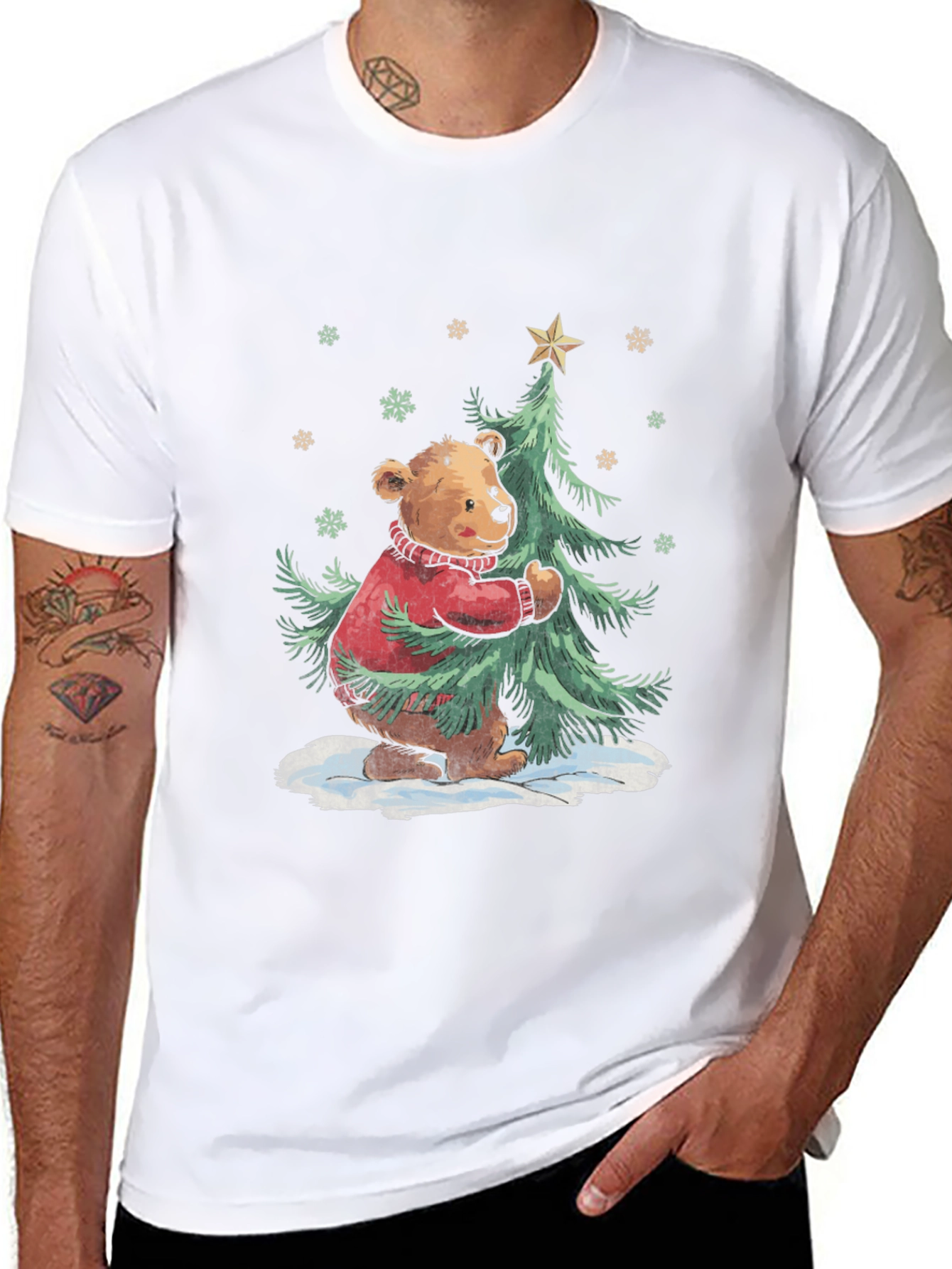 Festive Bear Christmas Tree T-Shirt