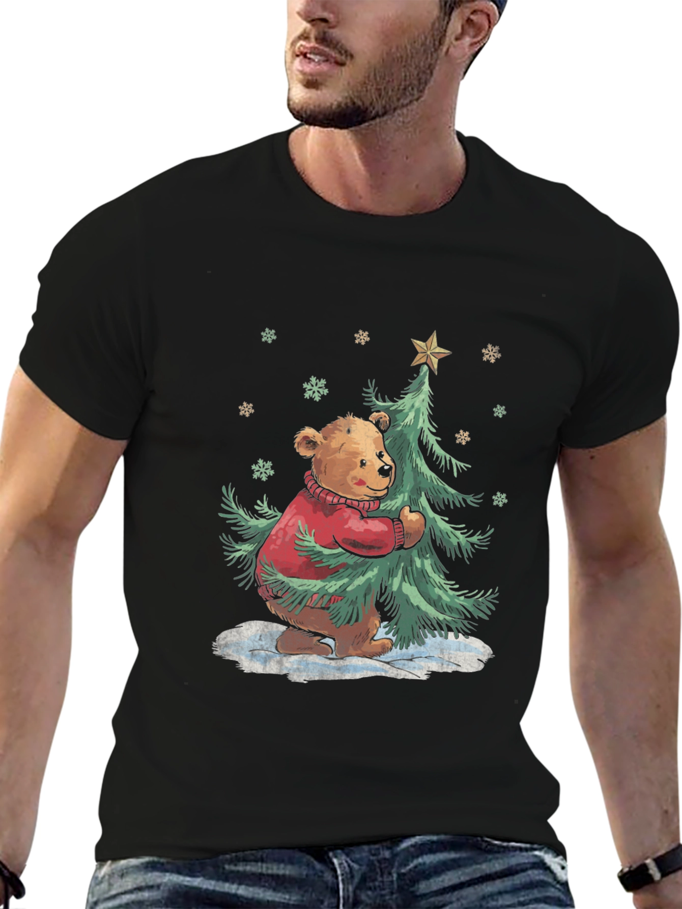 Festive Bear Christmas Tree T-Shirt