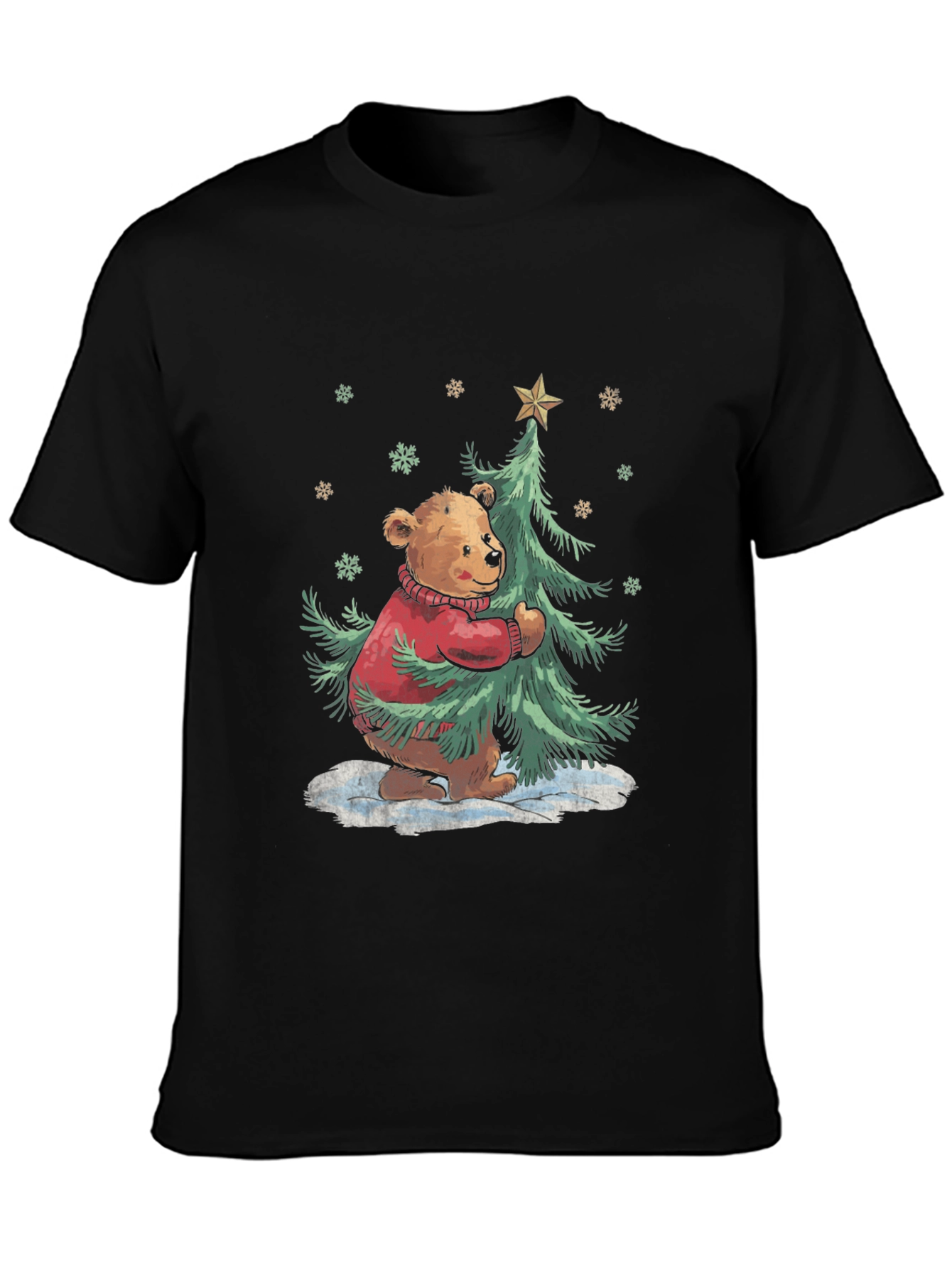 Festive Bear Christmas Tree T-Shirt
