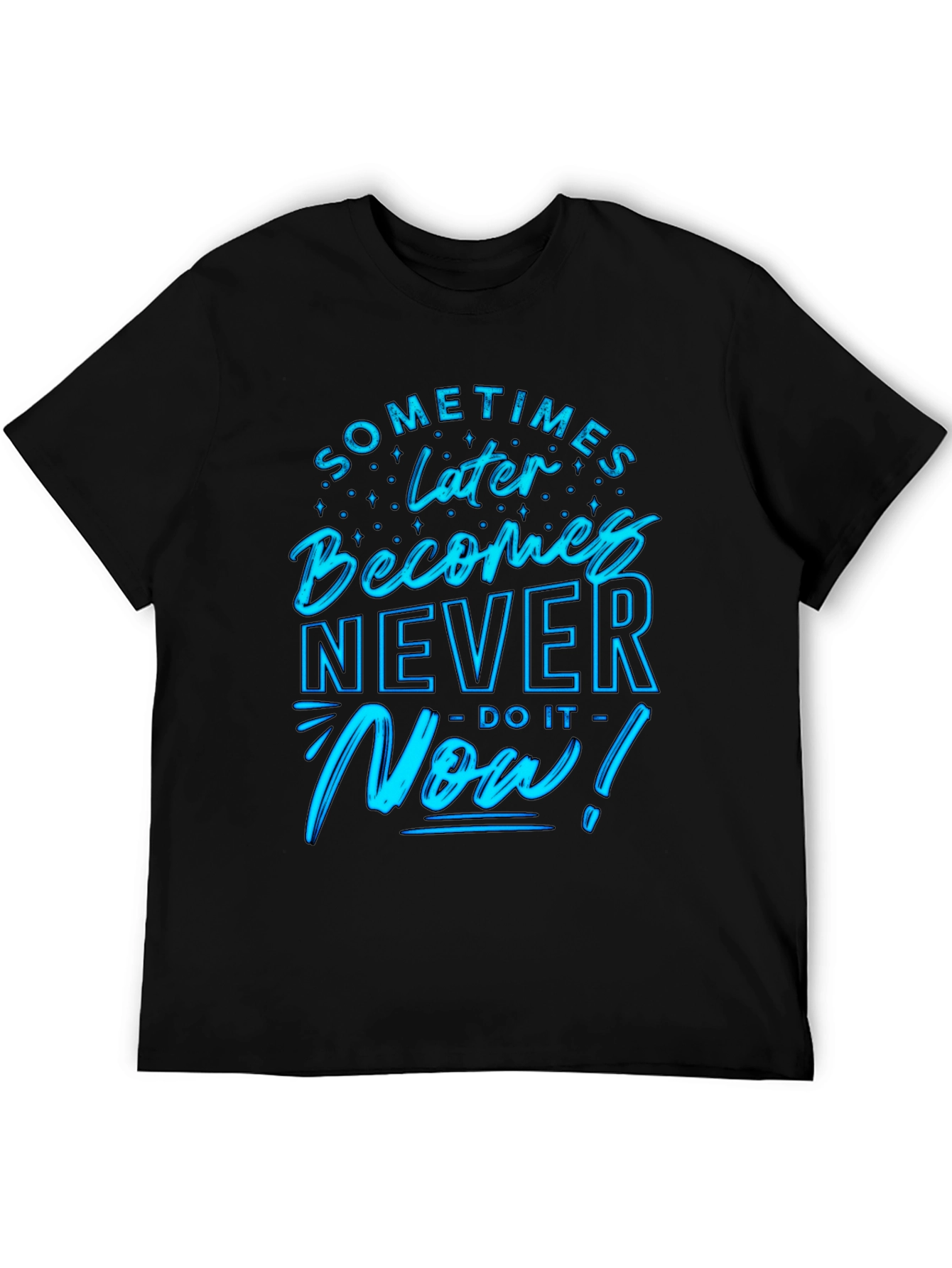 Motivational Now! Graphic Tee - Black