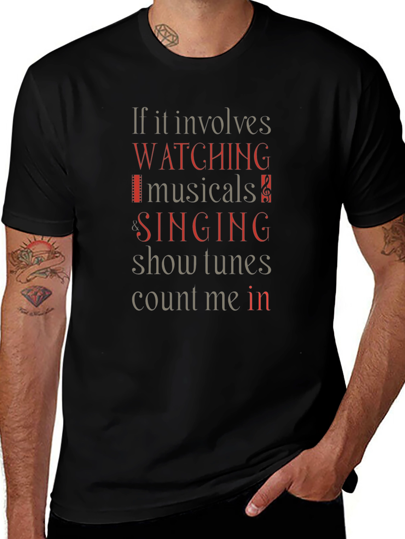 Musical Lovers T-Shirt: Watching Singing Count Me In!