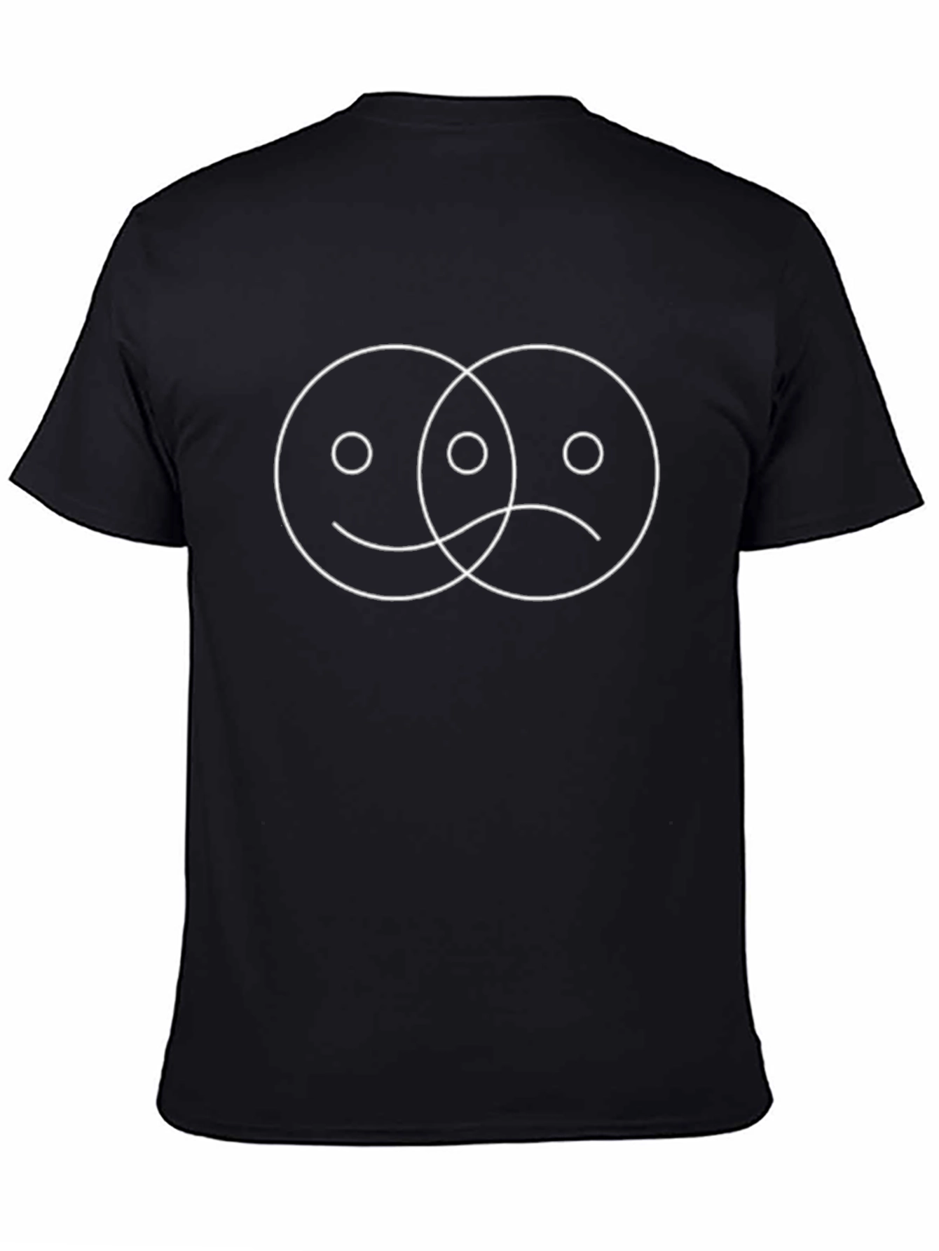 Happy Sad Face T-Shirt - Black Graphic Tee