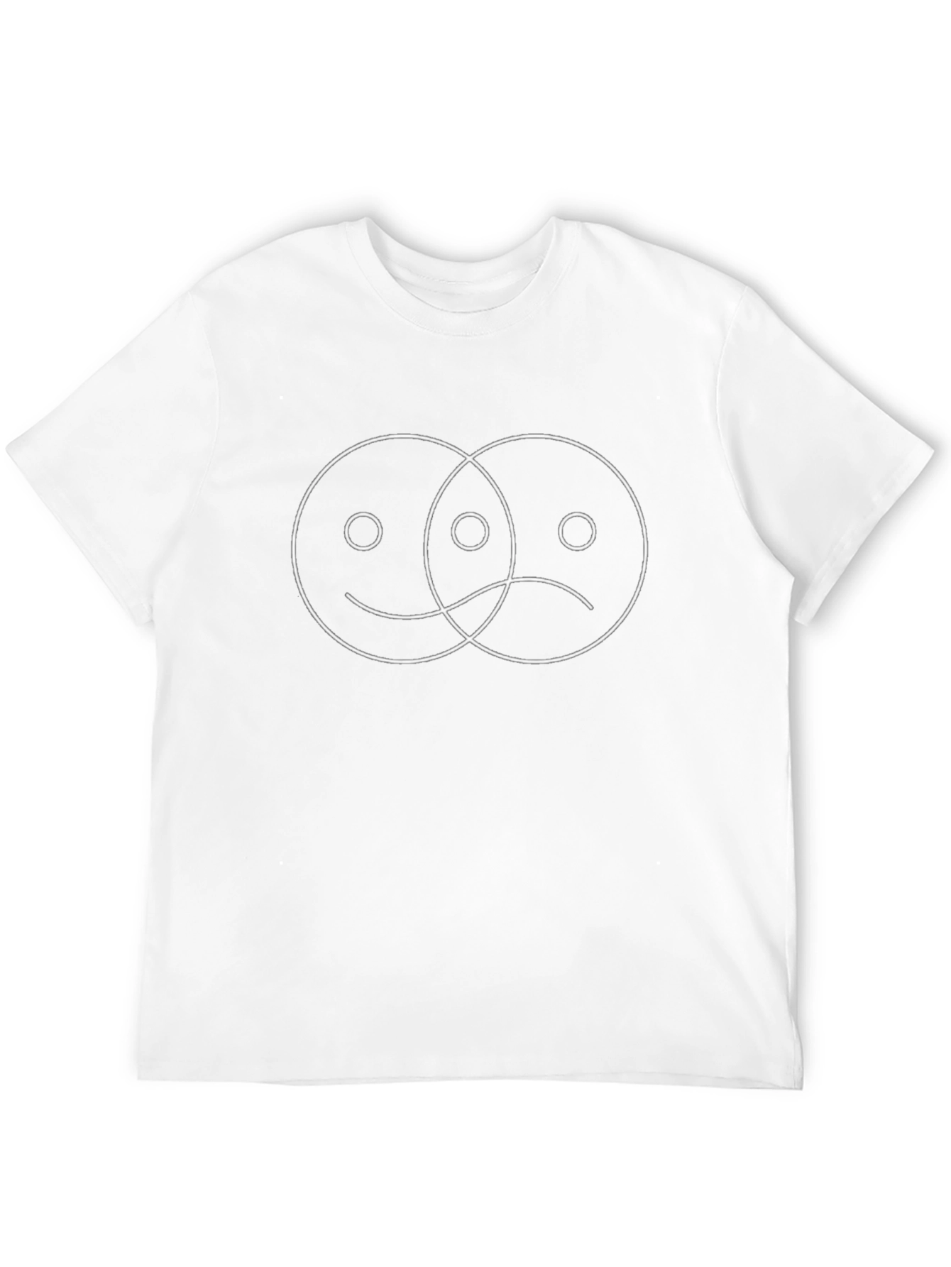 Happy Sad Face T-Shirt - Black Graphic Tee