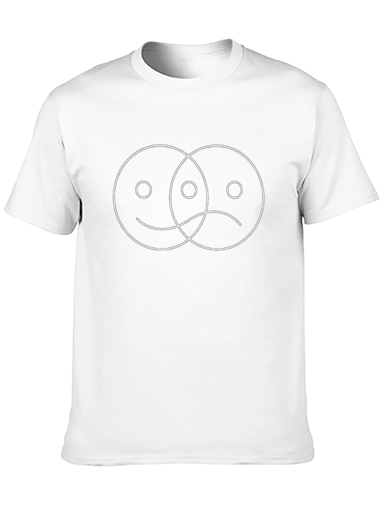 Happy Sad Face T-Shirt - Black Graphic Tee