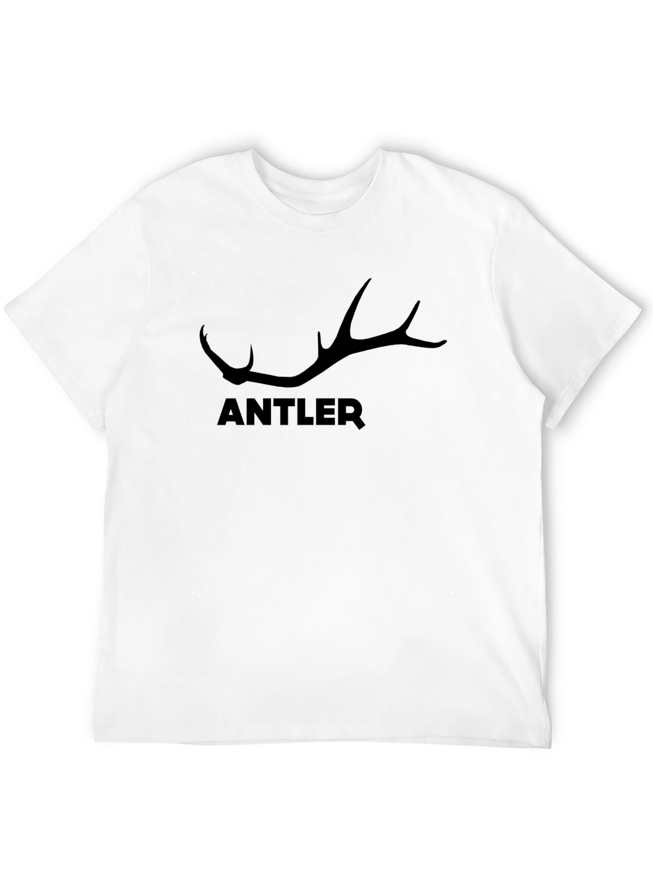 Antler Graphic Tee - Mens Black Crewneck T-Shirt