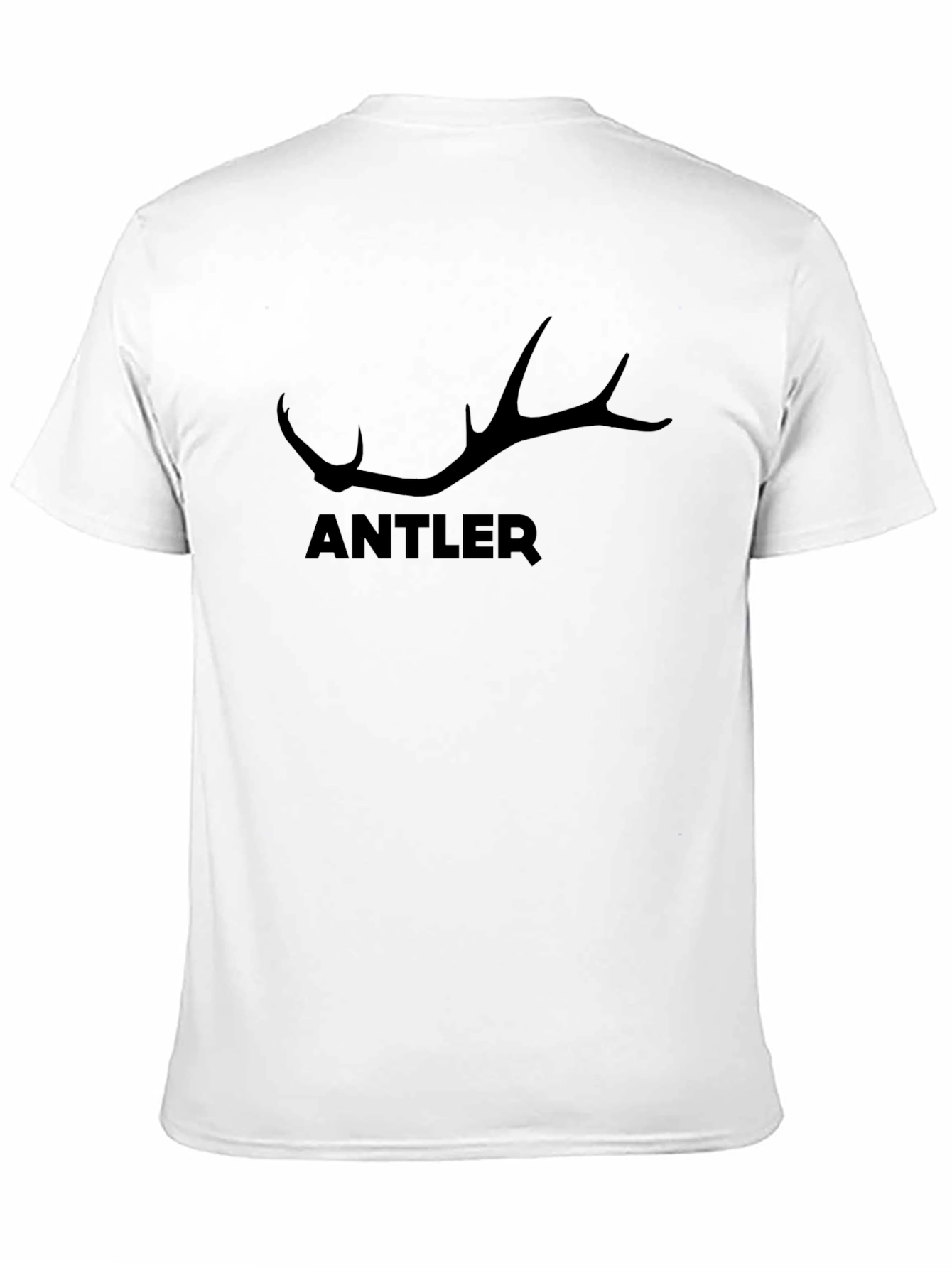 Antler Graphic Tee - Mens Black Crewneck T-Shirt