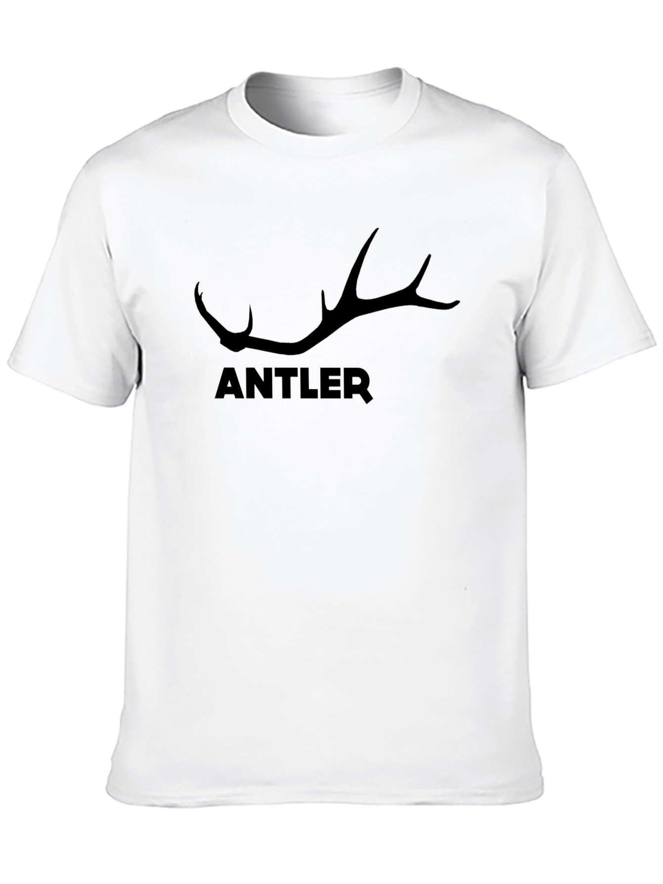 Antler Graphic Tee - Mens Black Crewneck T-Shirt