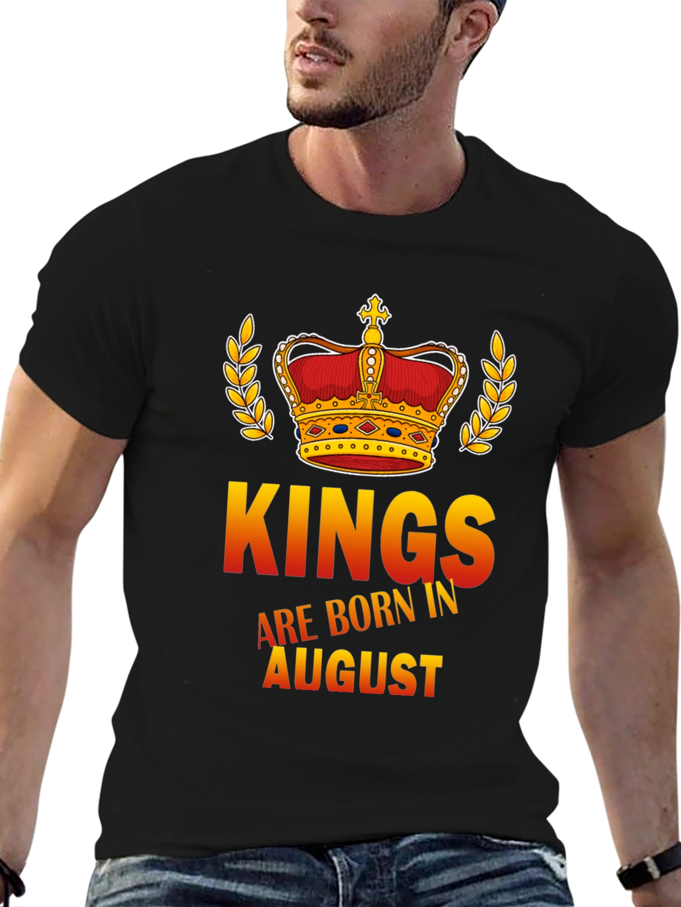 Kings Are Born in August Graphic T-Shirt